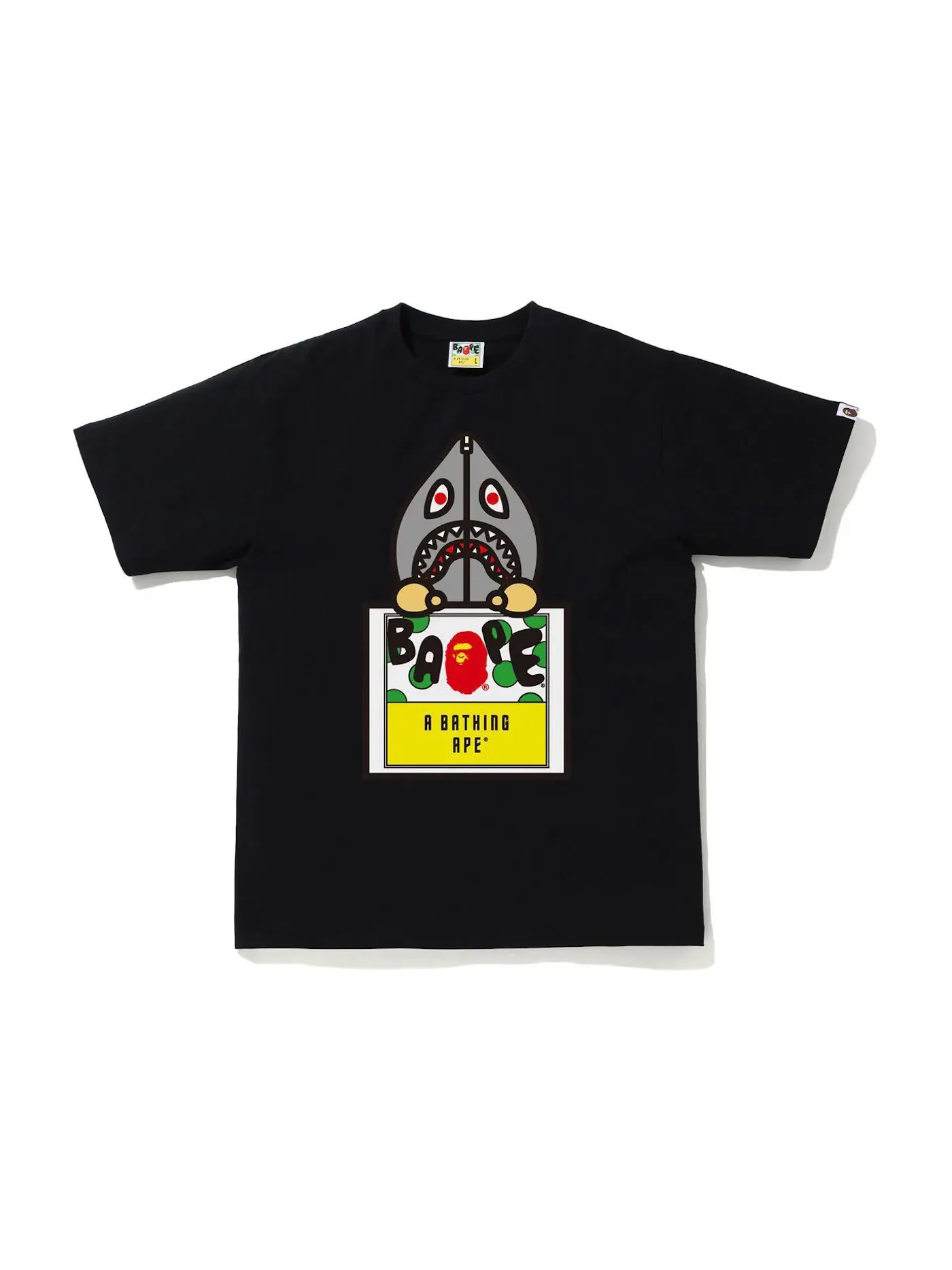 Мужская футболка с принтом BAPE Classic Milo Shark #3 Tee Black — изображение 1 из 1
