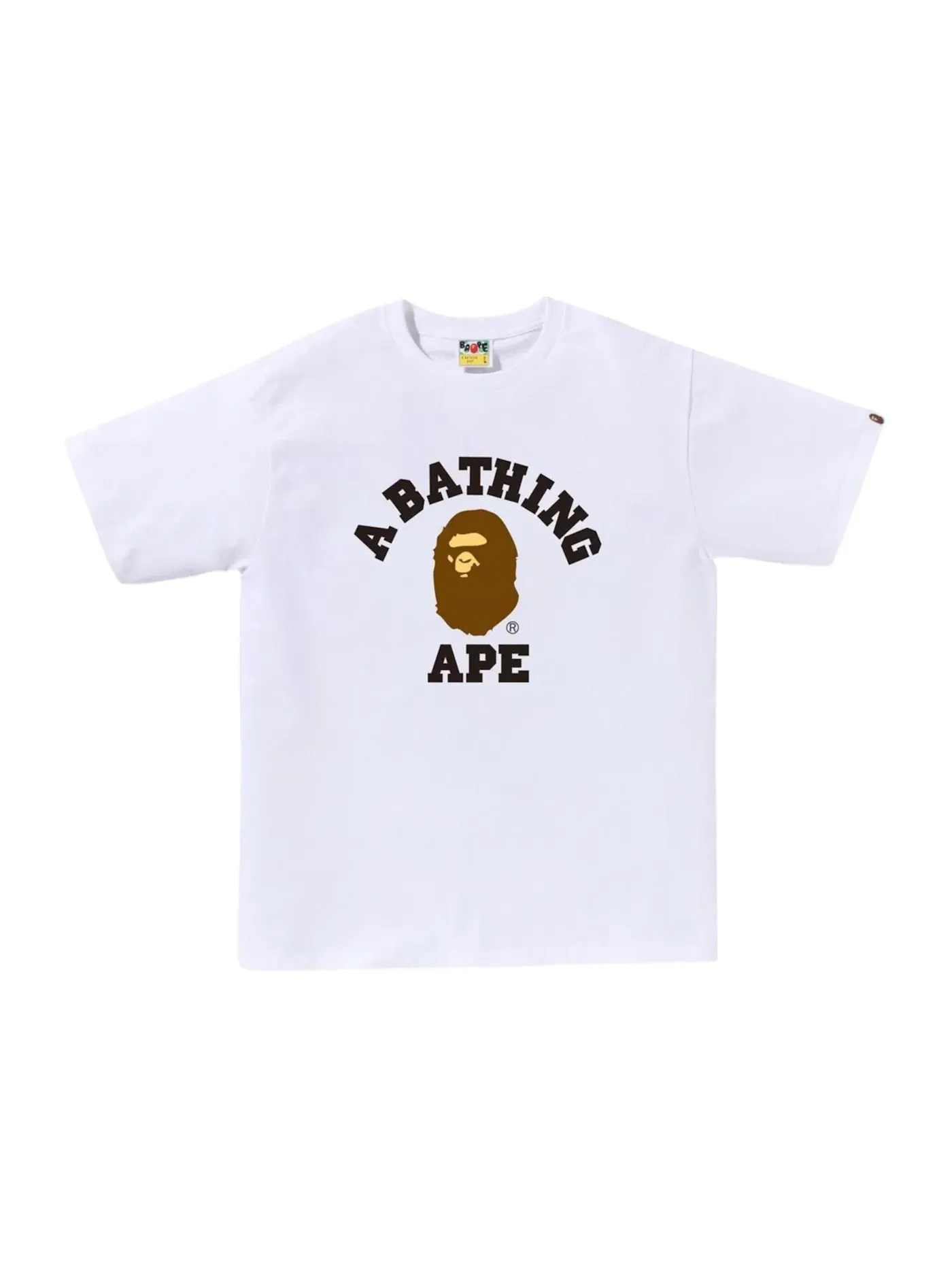 Мужская футболка с принтом BAPE College Tee (FW25) BAPE — изображение 1 из 1, белый
