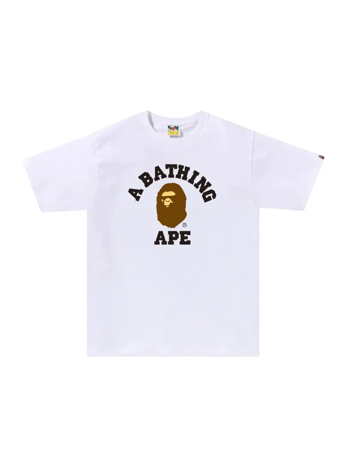 Мужская футболка с принтом BAPE College Tee BAPE — изображение 1 из 1, белый
