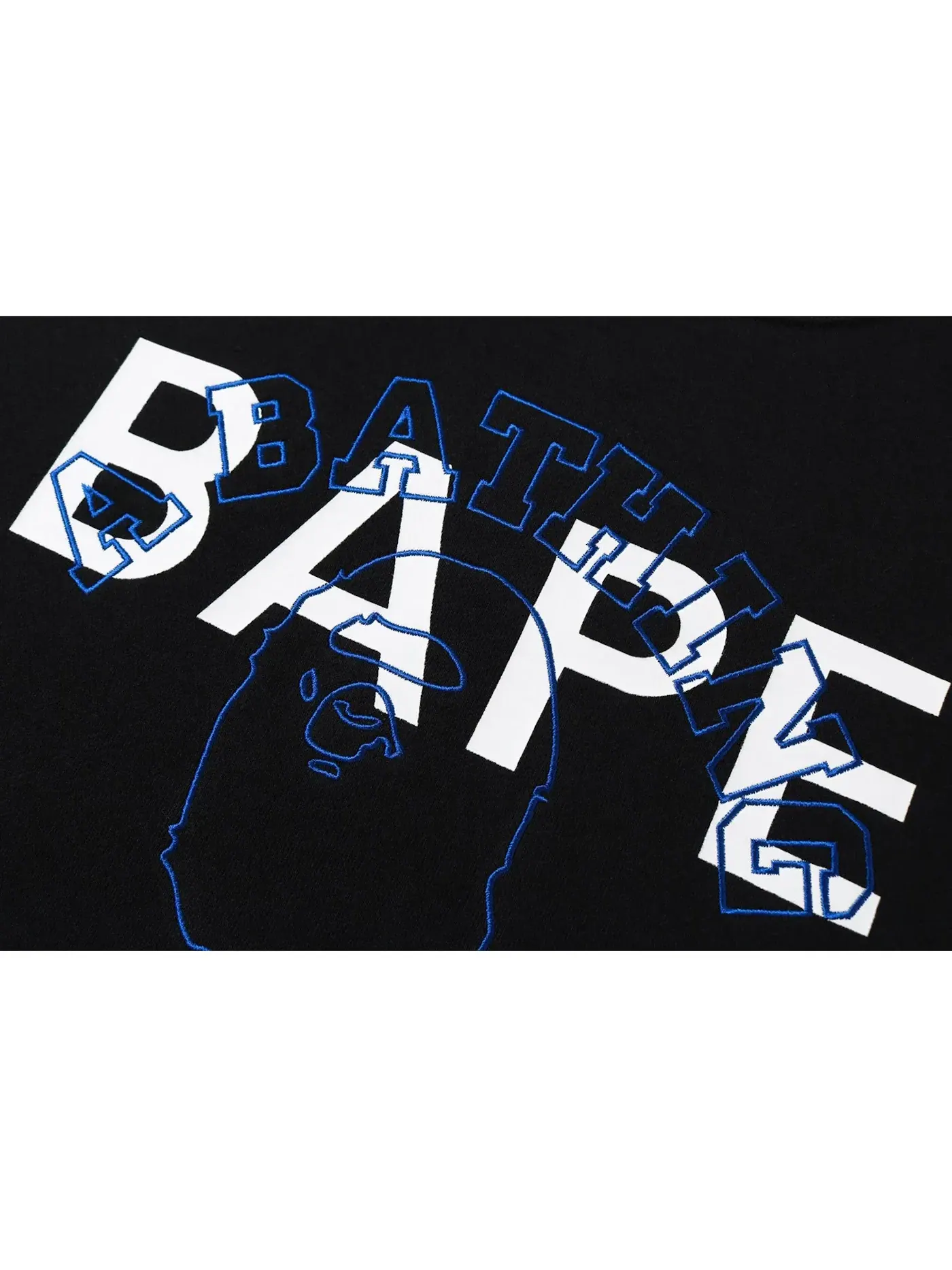 Мужской свитшот с принтом College BAPE — изображение 2 из 2, черный