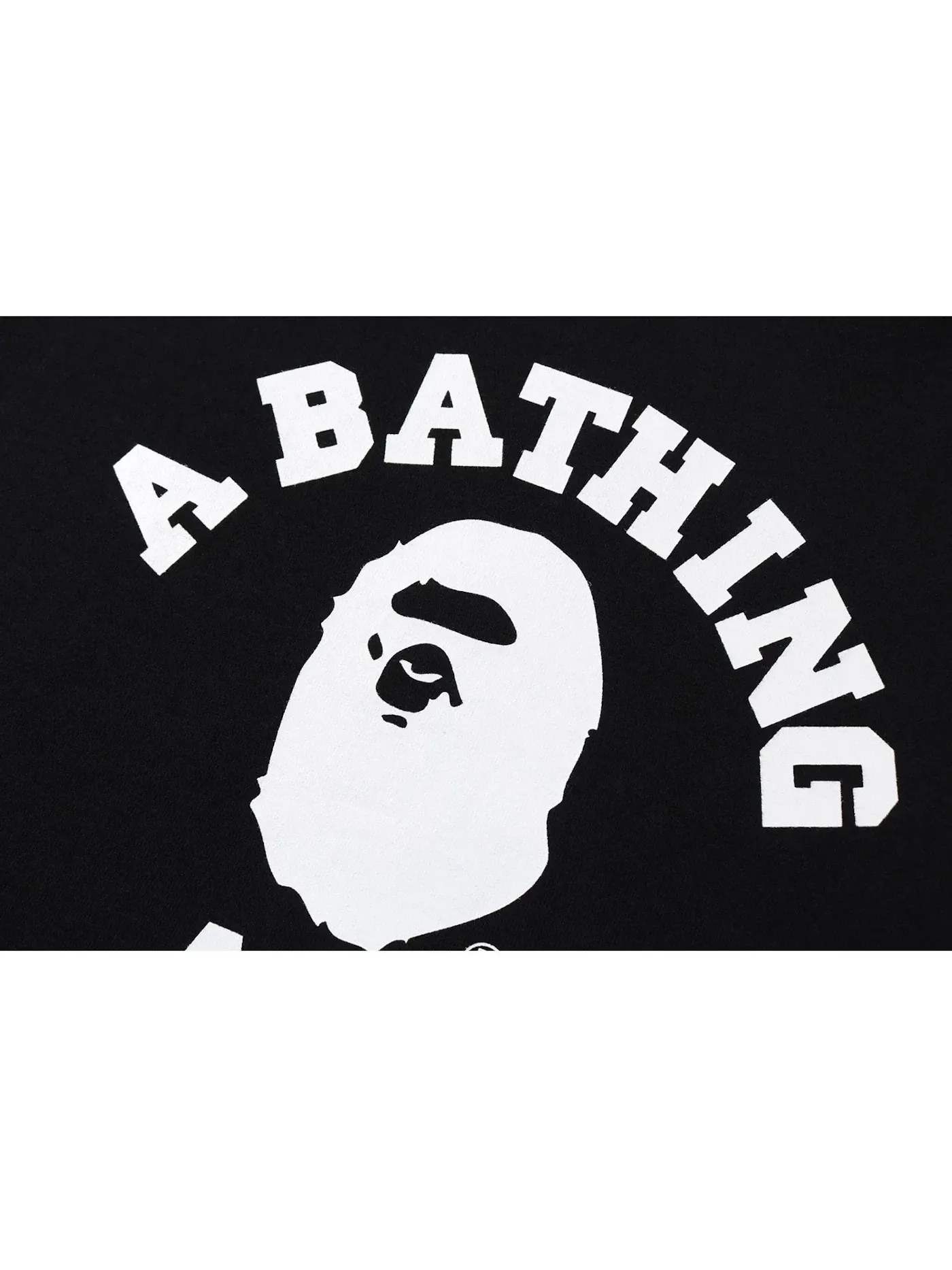 Мужской свитшот с принтом BAPE Crewneck — изображение 2 из 2, черный