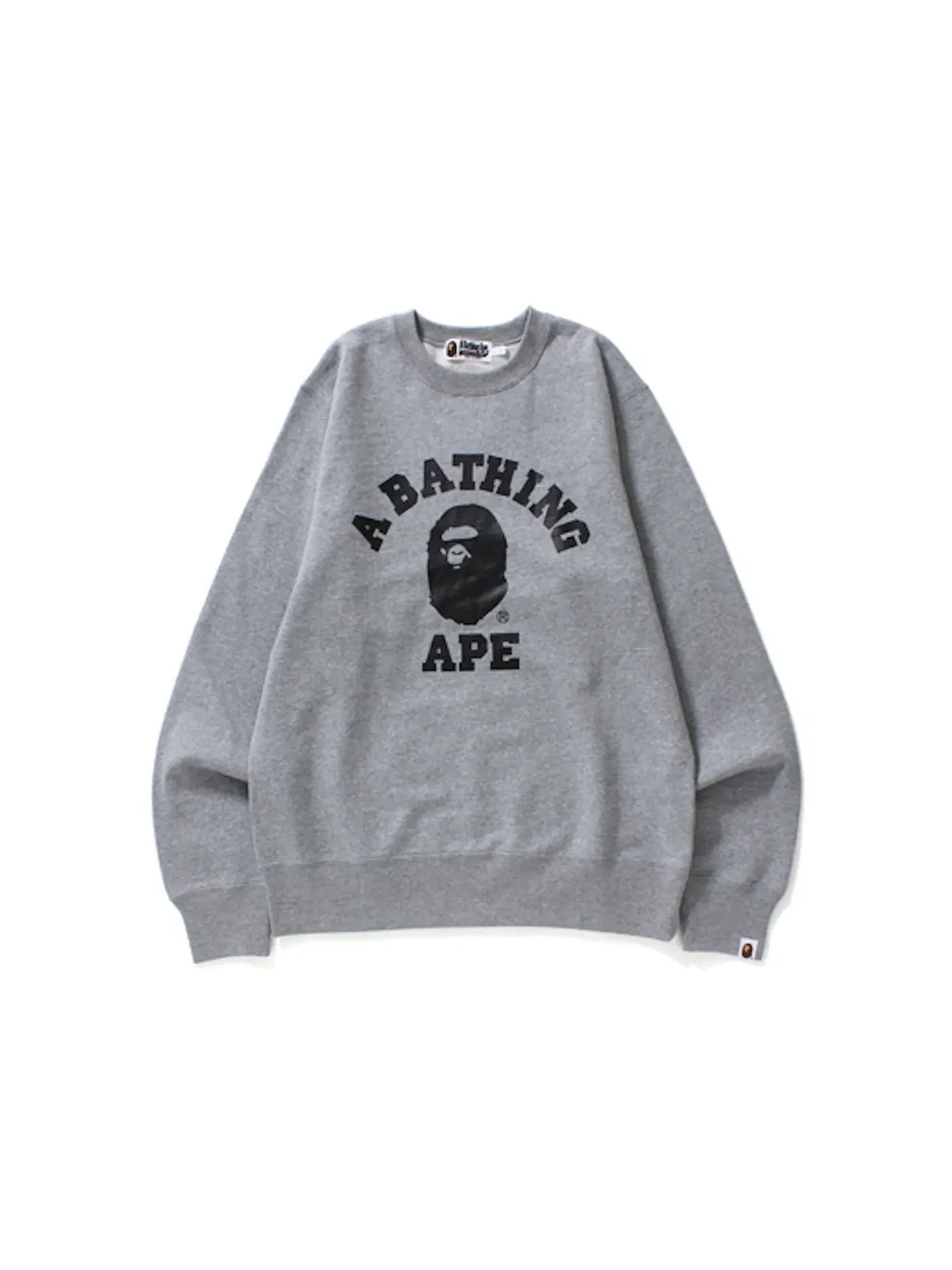 Мужской свитшот с круглым вырезом BAPE — изображение 1 из 2, серый