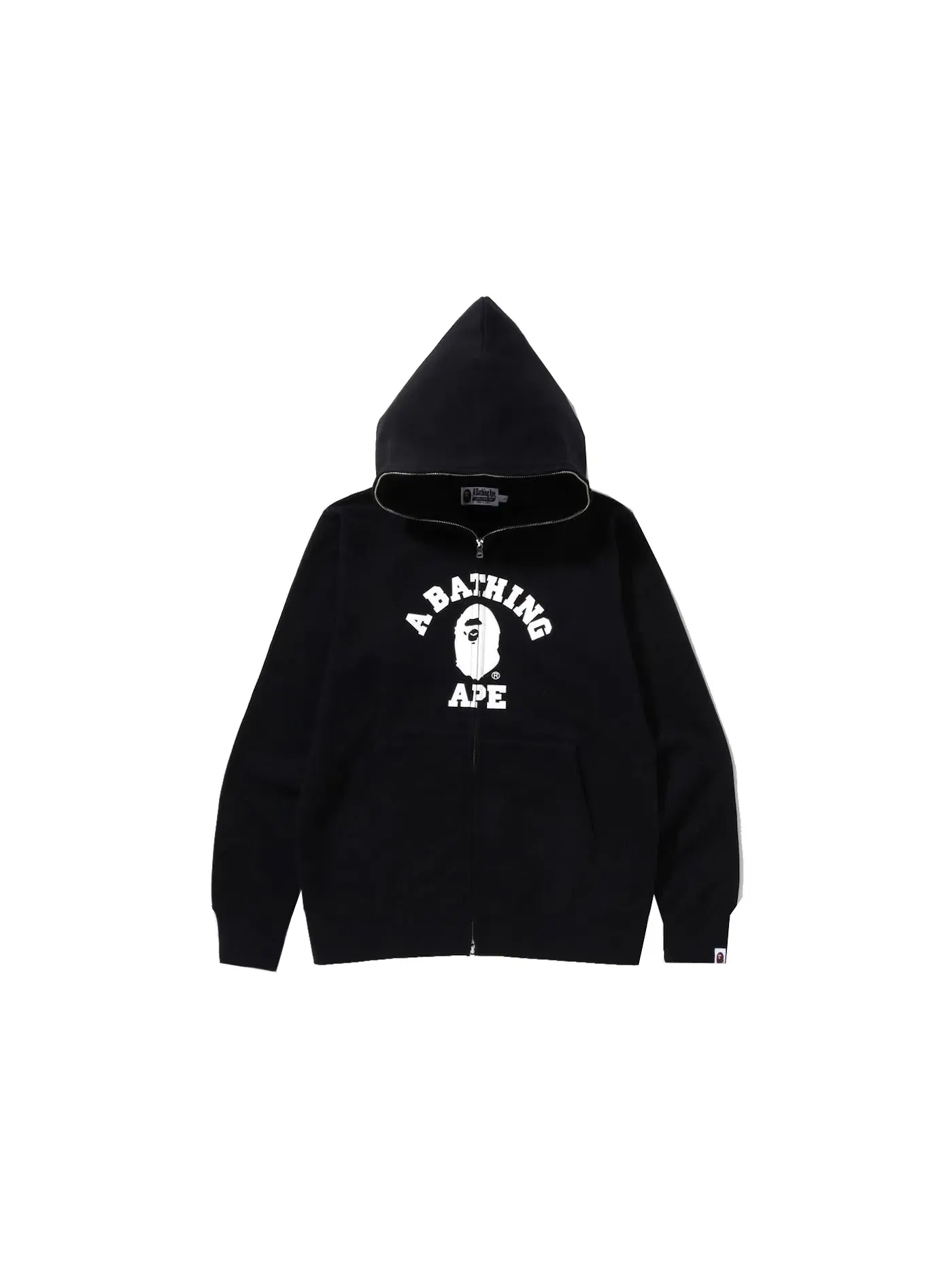 Мужская худи на молнии College Full Zip BAPE — изображение 1 из 1, черный