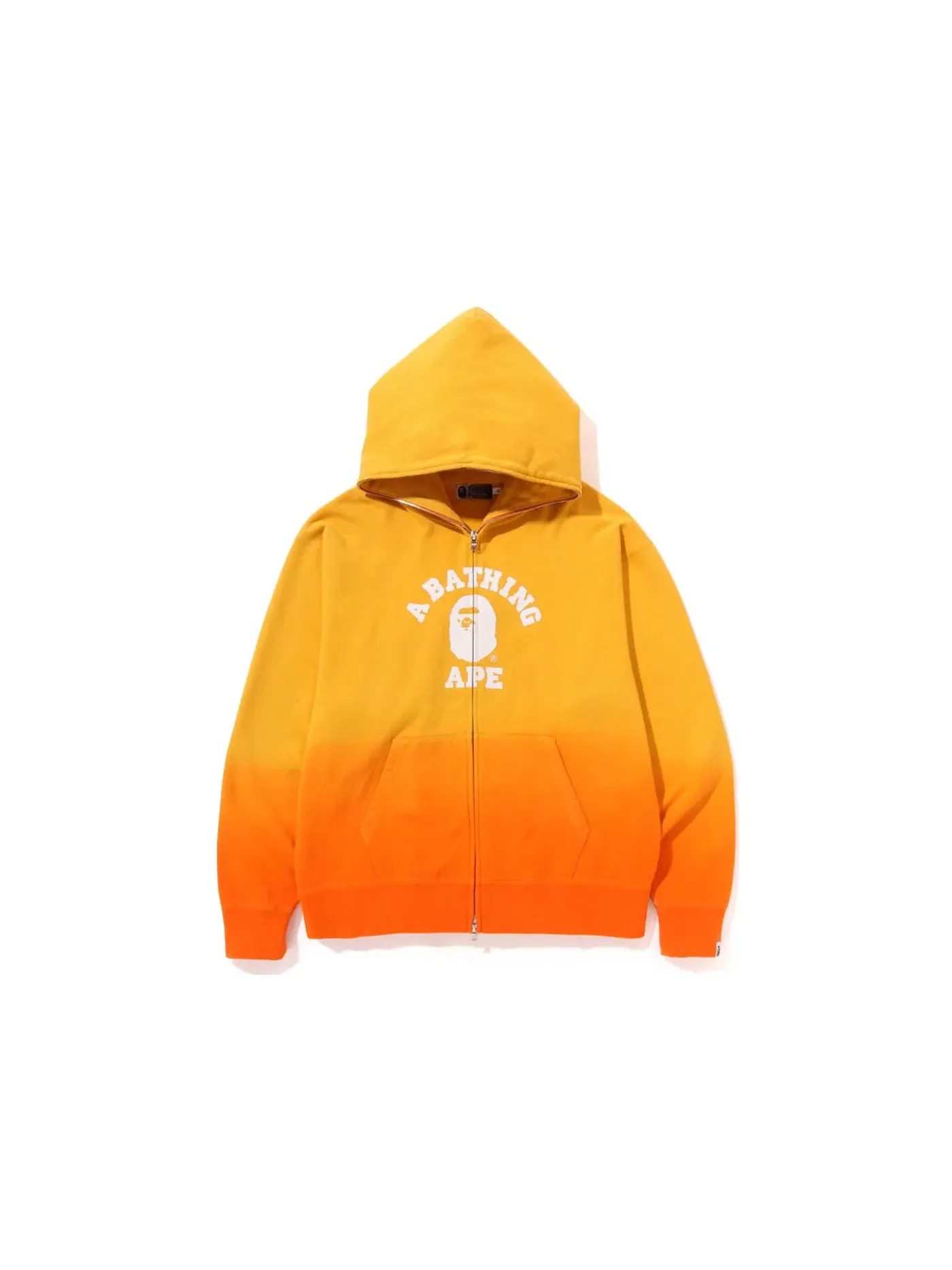 Мужская худи свободного кроя с принтом College Gradation BAPE — изображение 1 из 2, оранжевый