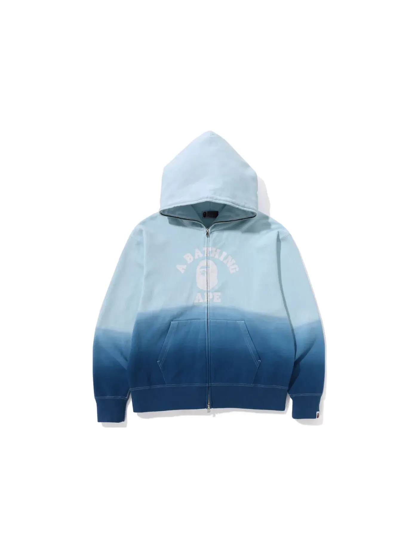 Мужской худи с градиентом Relaxed Fit Full Zip BAPE — изображение 1 из 2, синий