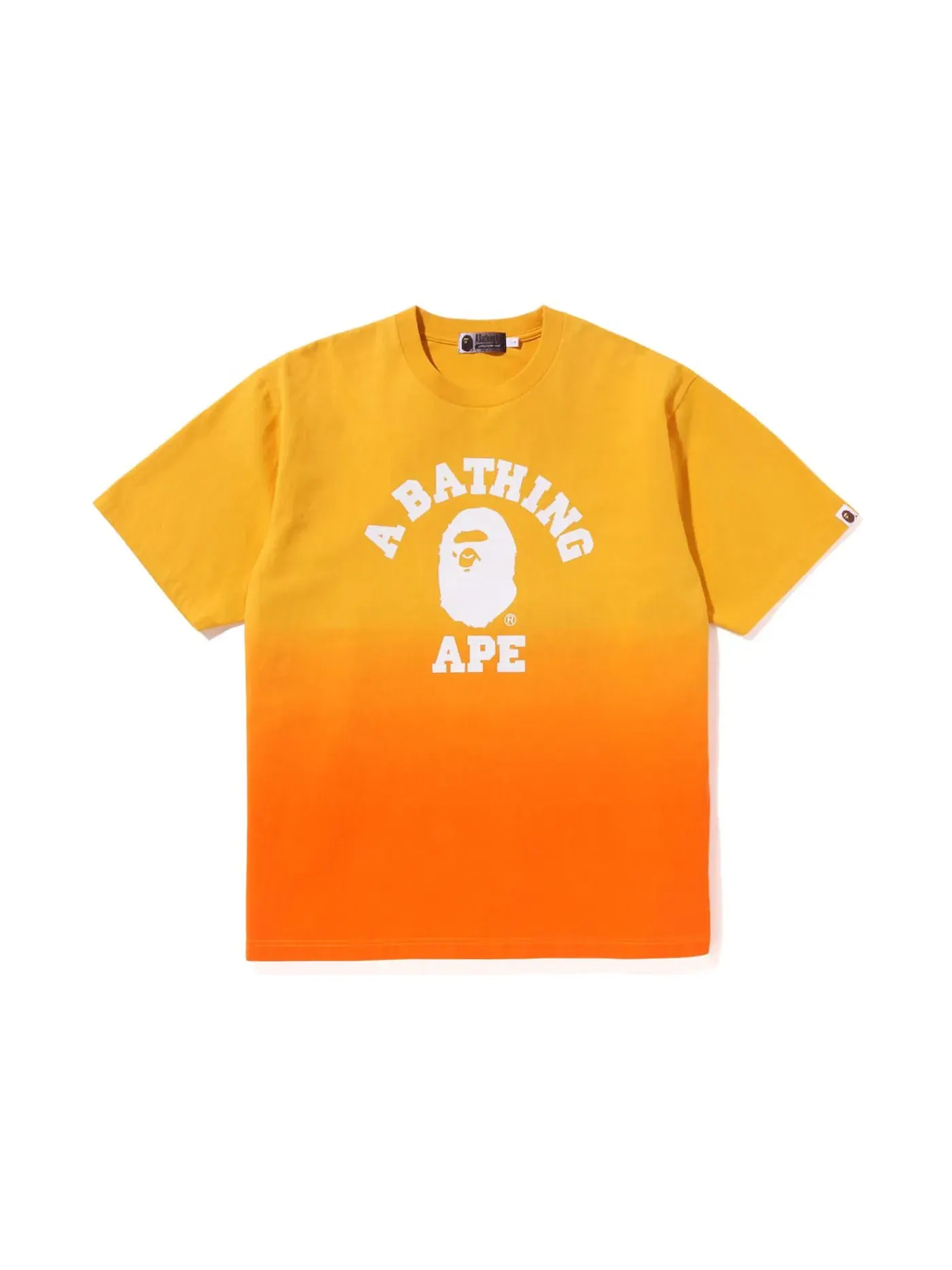 Мужская футболка свободного кроя BAPE College Gradation Relaxed Fit Tee — изображение 1 из 2, оранжевый