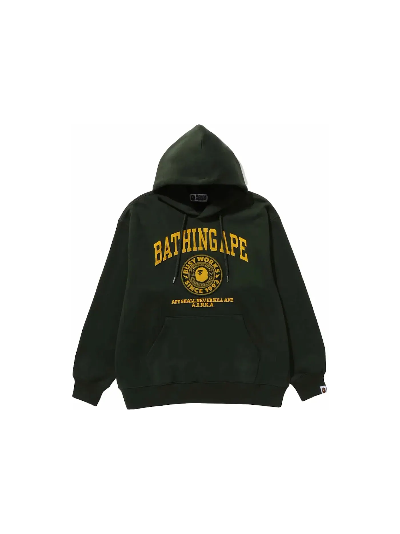 Мужской худи с принтом College Graphic BAPE — изображение 1 из 1, зеленый