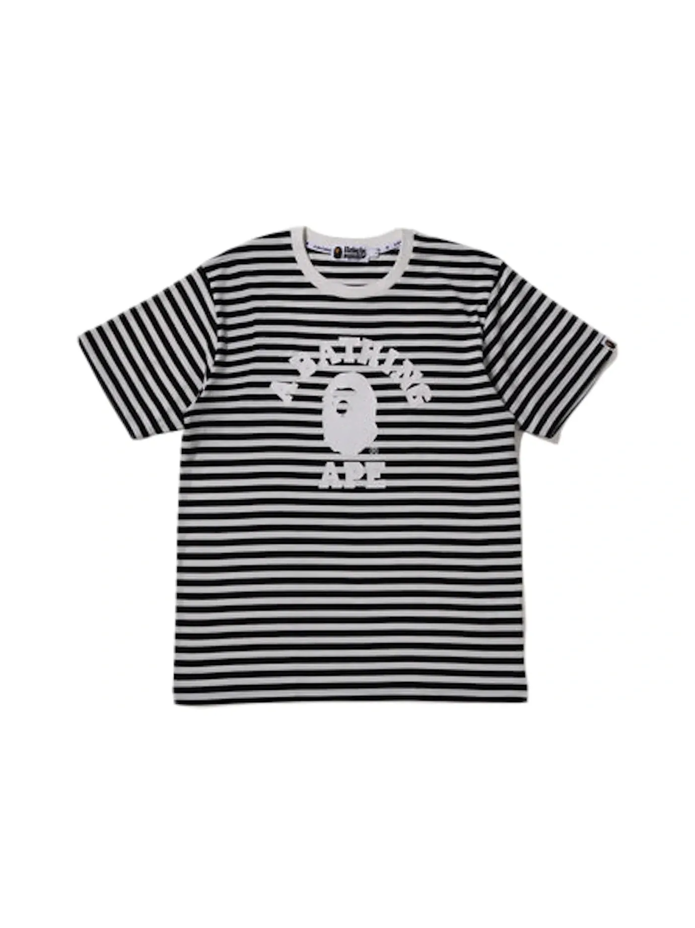 Мужская футболка с принтом BAPE College Hoop Tee — изображение 1 из 1, черный