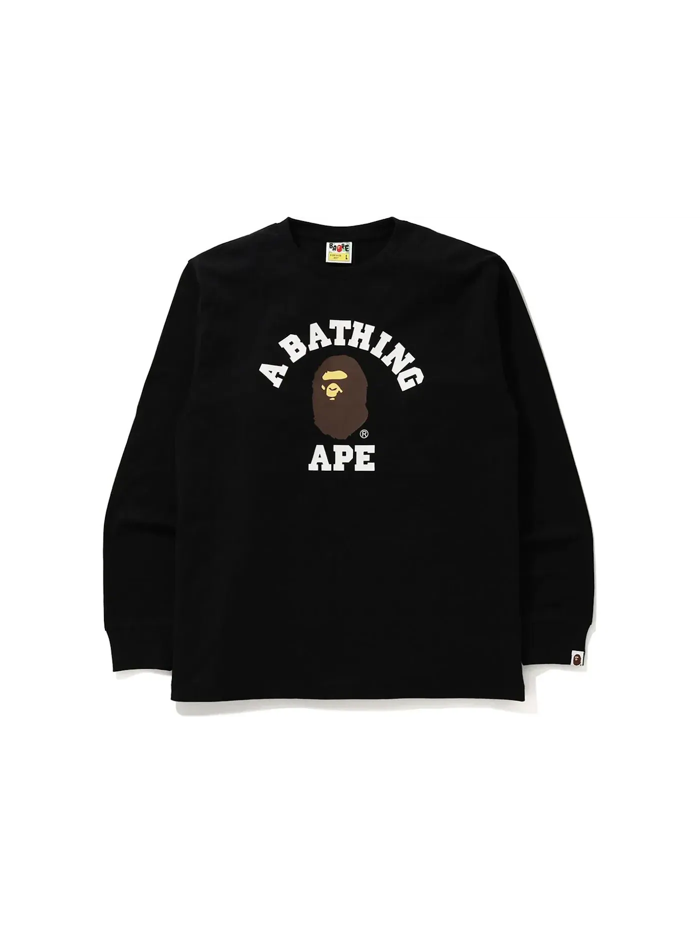 Мужская футболка с длинным рукавом BAPE L/S Tee (FW20) — изображение 1 из 1, черный