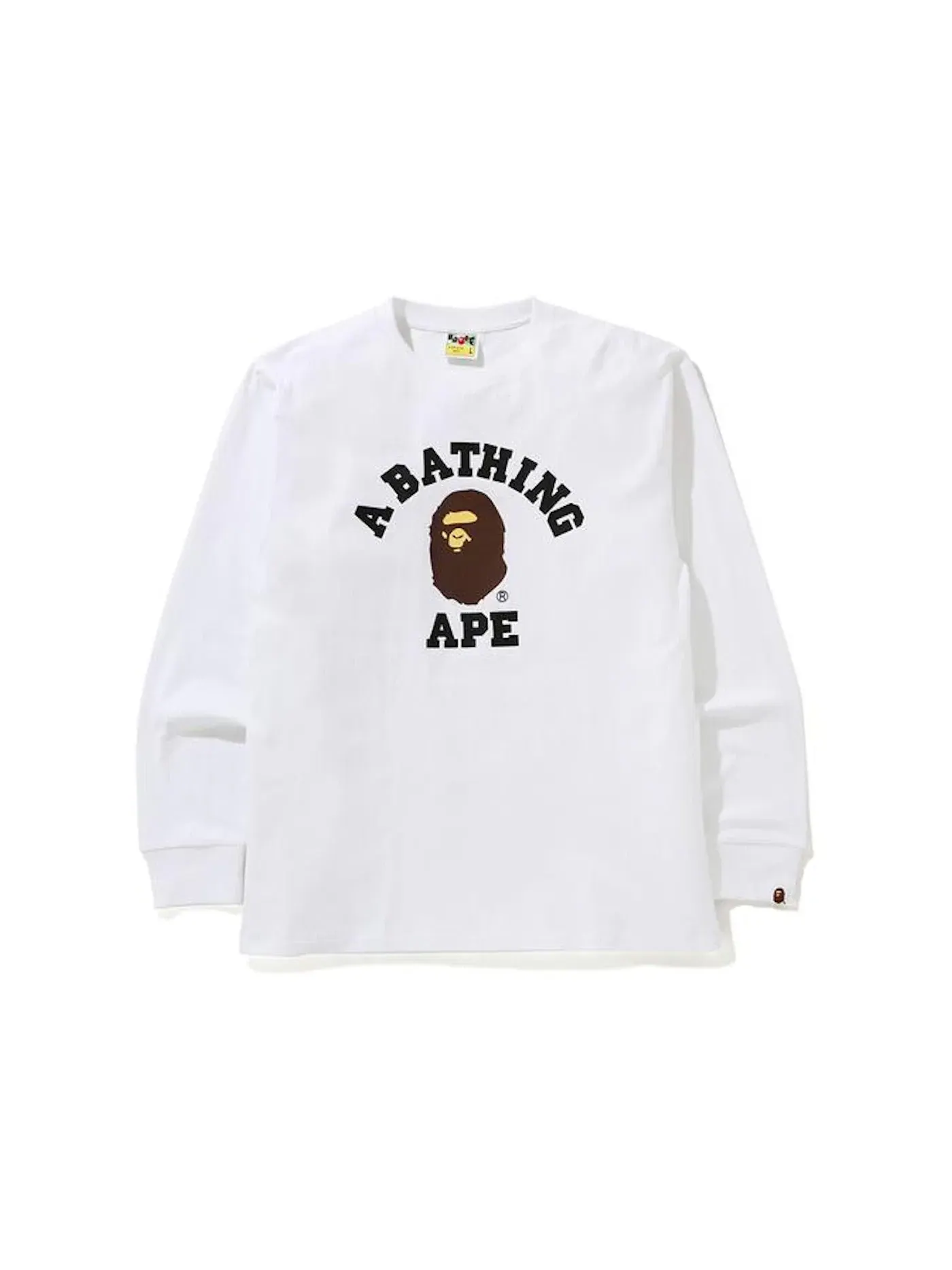 Мужская футболка с длинным рукавом BAPE L/S Tee (FW20) — изображение 1 из 1, белый