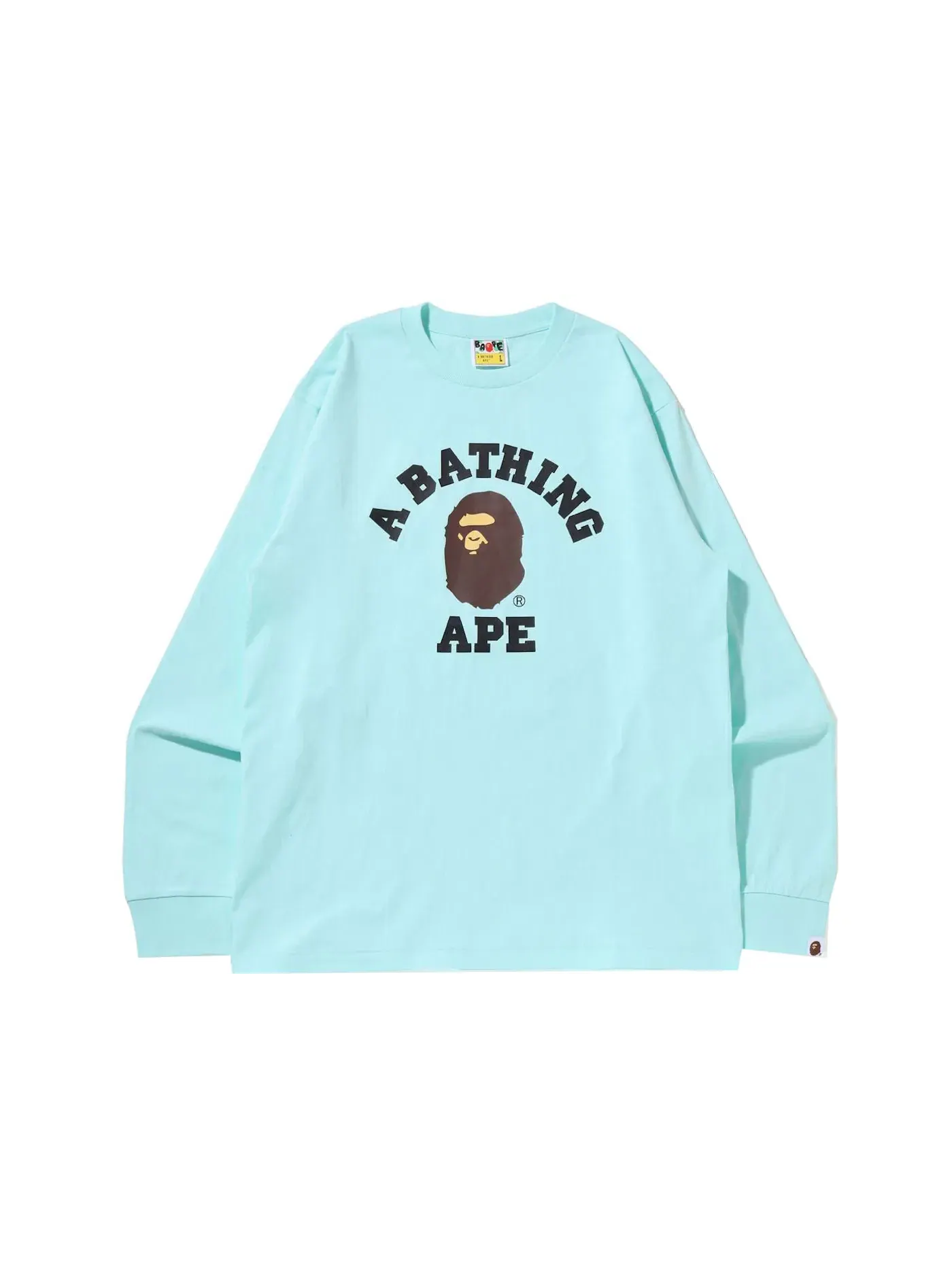 Мужская футболка с длинным рукавом с принтом Tee (SS22) BAPE, Sax — изображение 1 из 1
