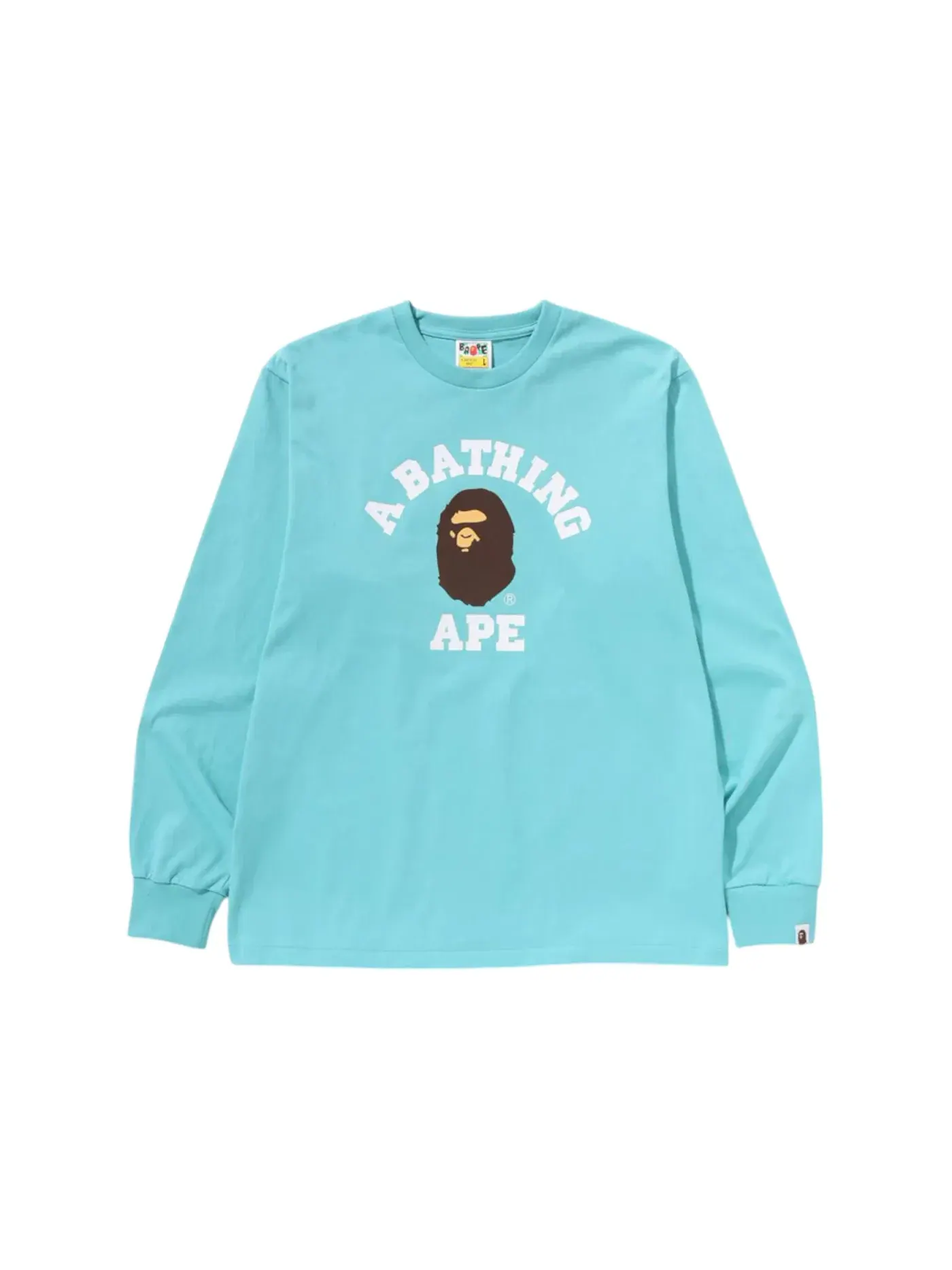 Мужская футболка с длинным рукавом BAPE College L/S Tee (SS25) BAPE — изображение 1 из 1, синий