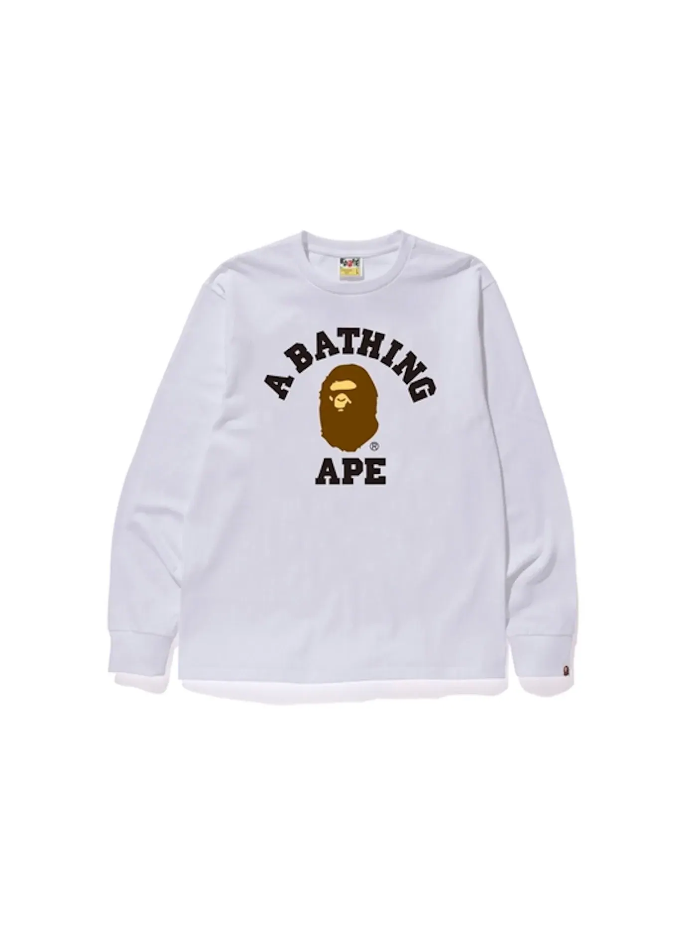 Мужская футболка с длинным рукавом BAPE — изображение 1 из 1, белый