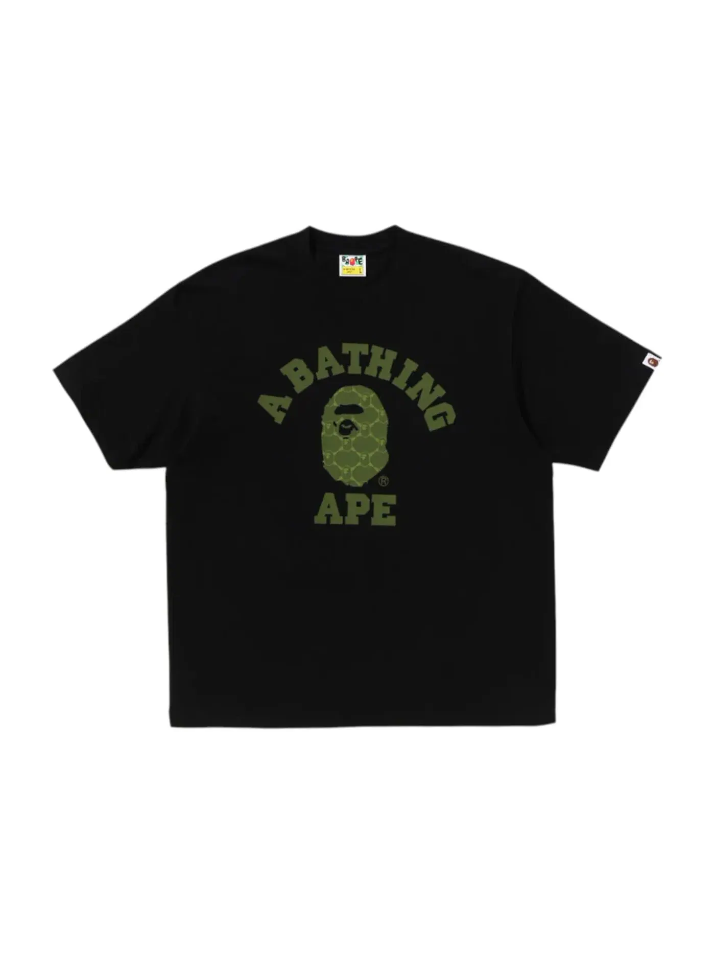 Мужская футболка с монограммой BAPE College Relaxed Fit Tee BAPE — изображение 1 из 1, черный