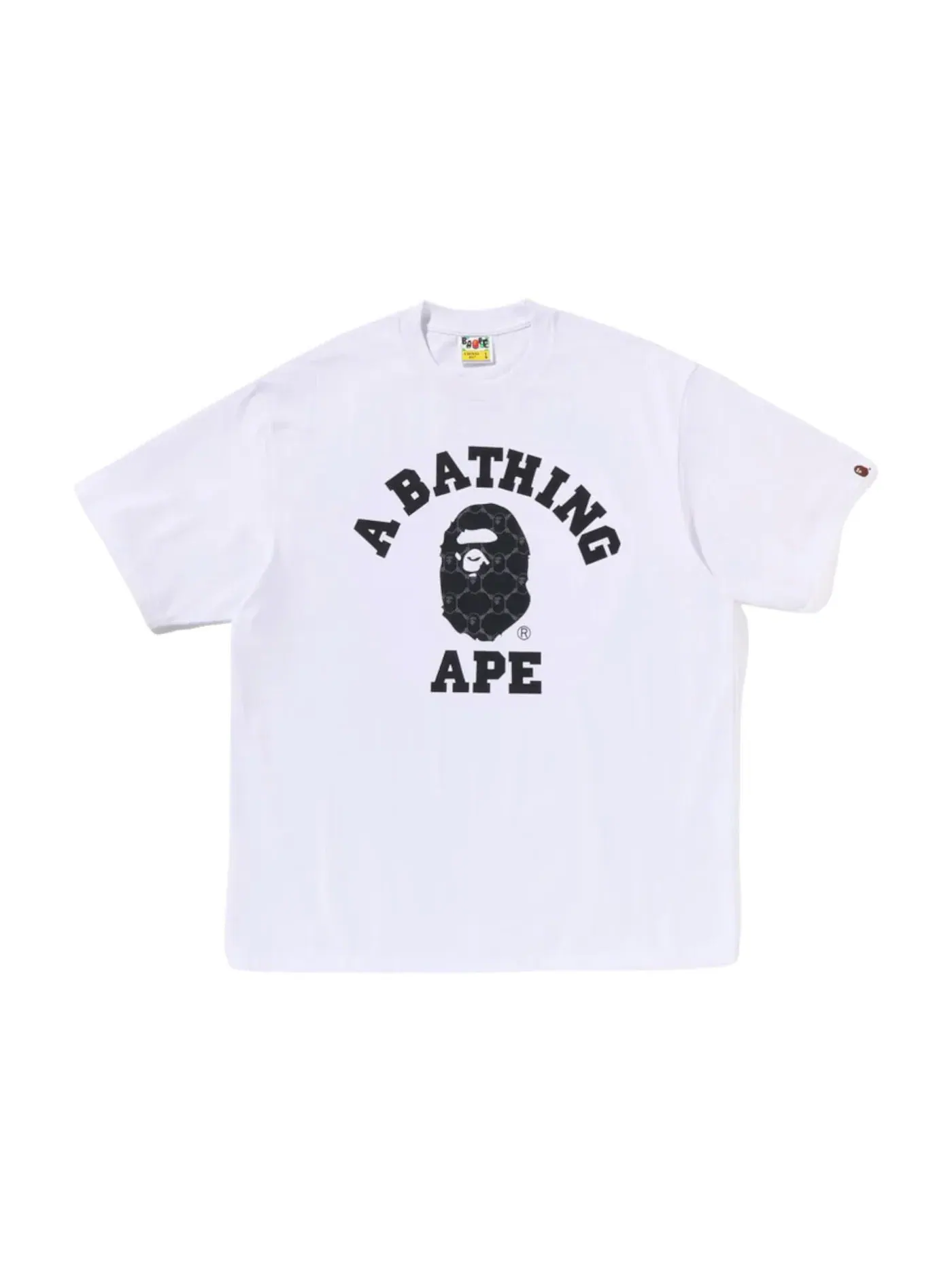 Мужская футболка свободного кроя BAPE College Monogram Relaxed Fit Tee — изображение 1 из 1, белый