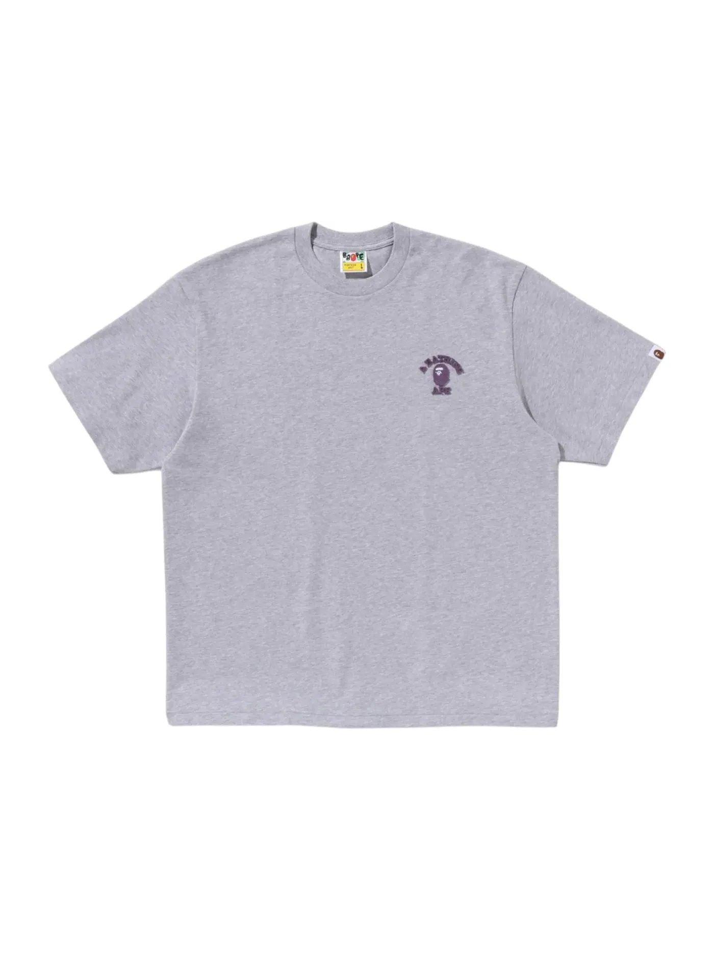Мужская футболка свободного кроя BAPE College One Point Relaxed Fit Tee BAPE — изображение 1 из 1, серый