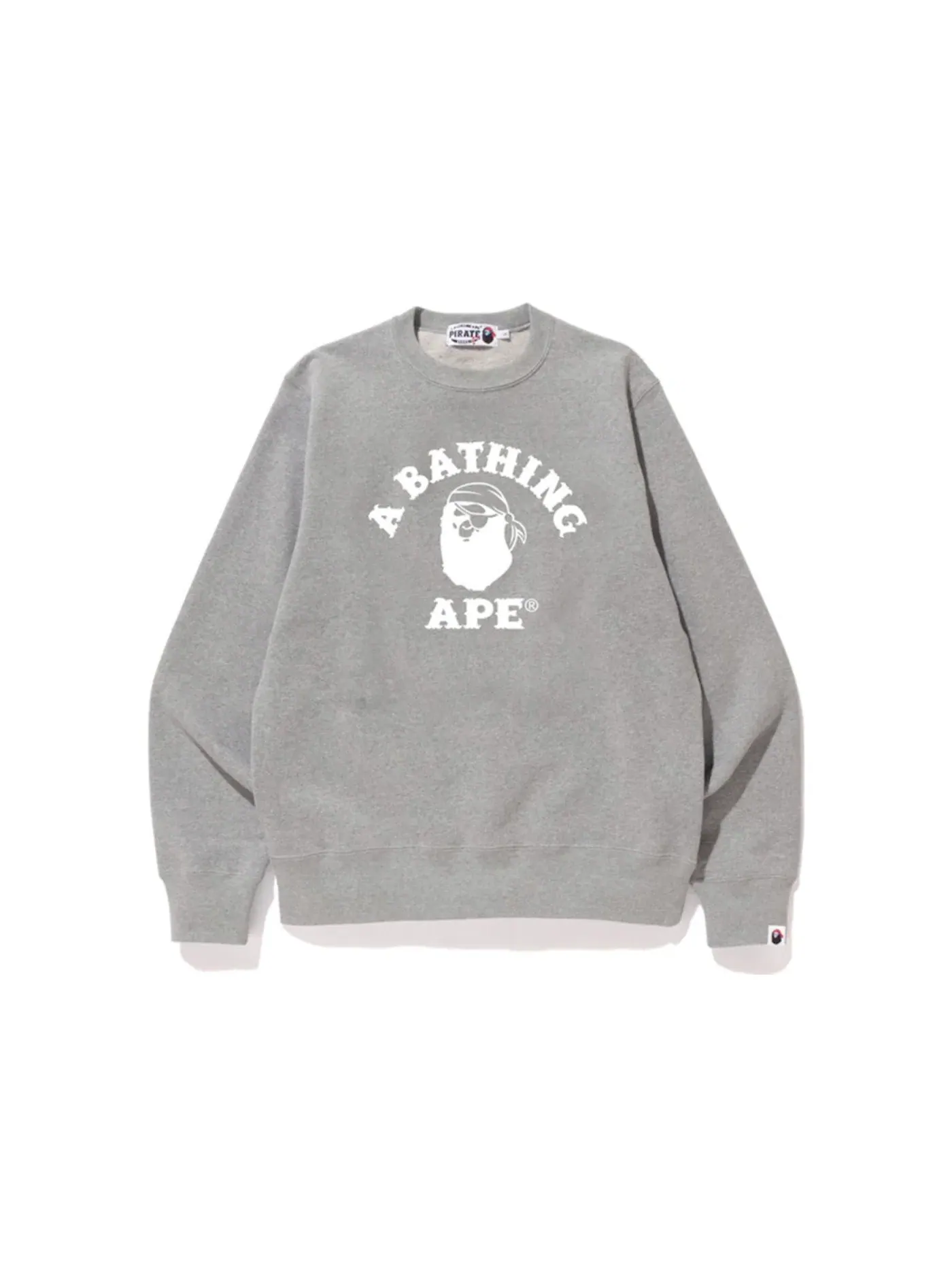Мужской свитшот College Pirate BAPE — изображение 1 из 1, серый