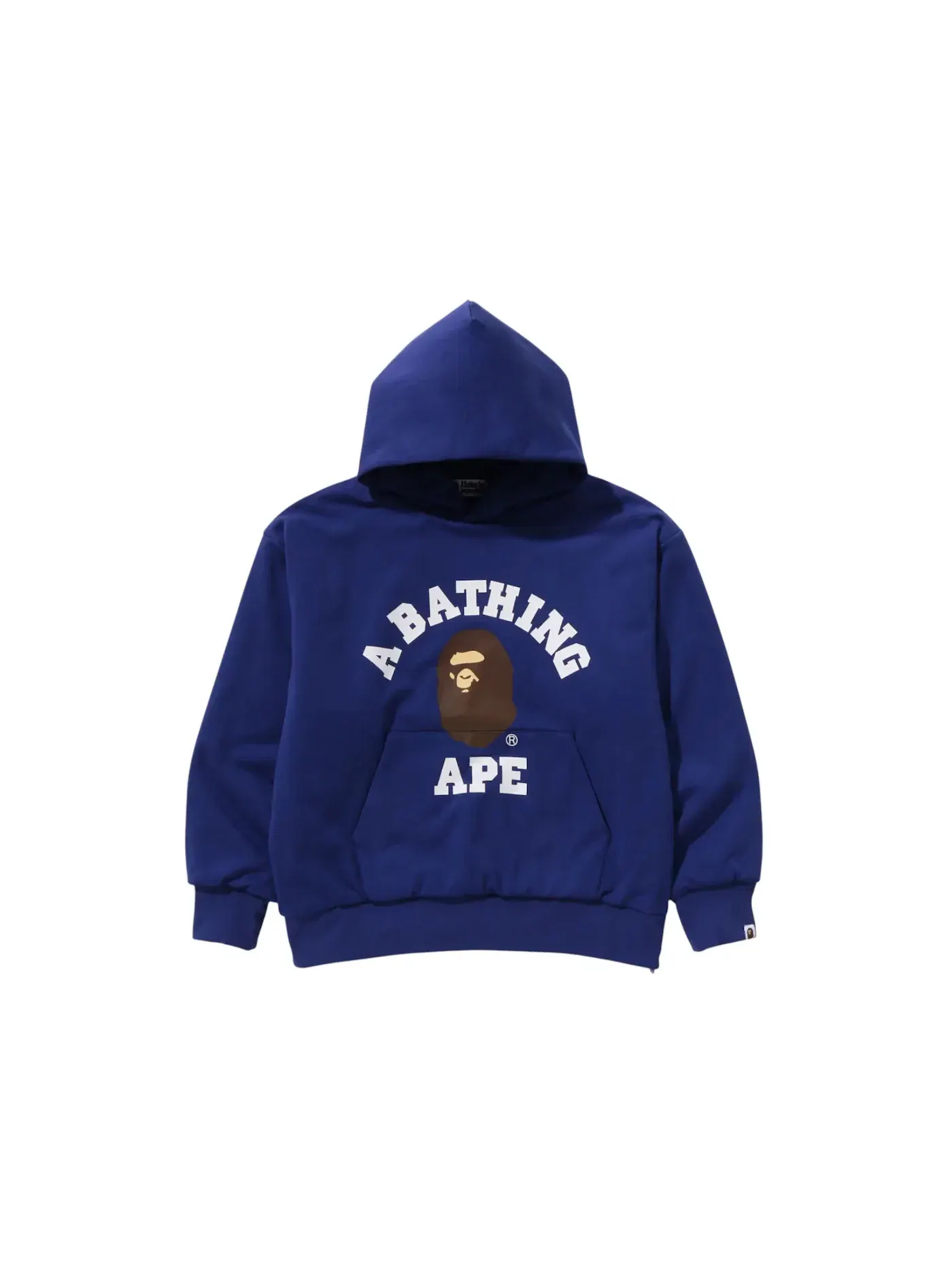 Мужской худи свободного кроя с принтом College Puffy BAPE — изображение 1 из 2, синий