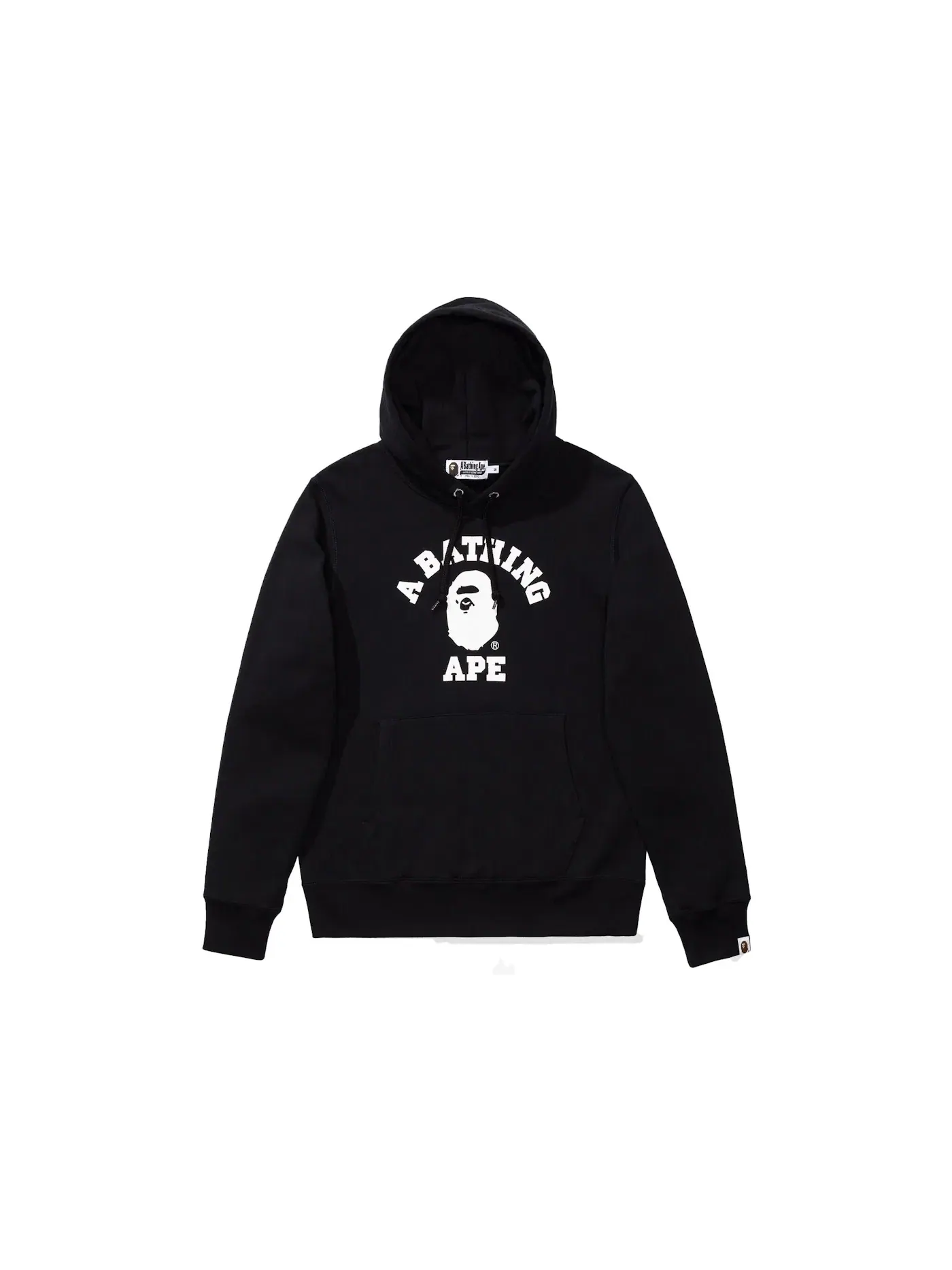 Мужской пуловер с капюшоном College BAPE — изображение 1 из 1, черный