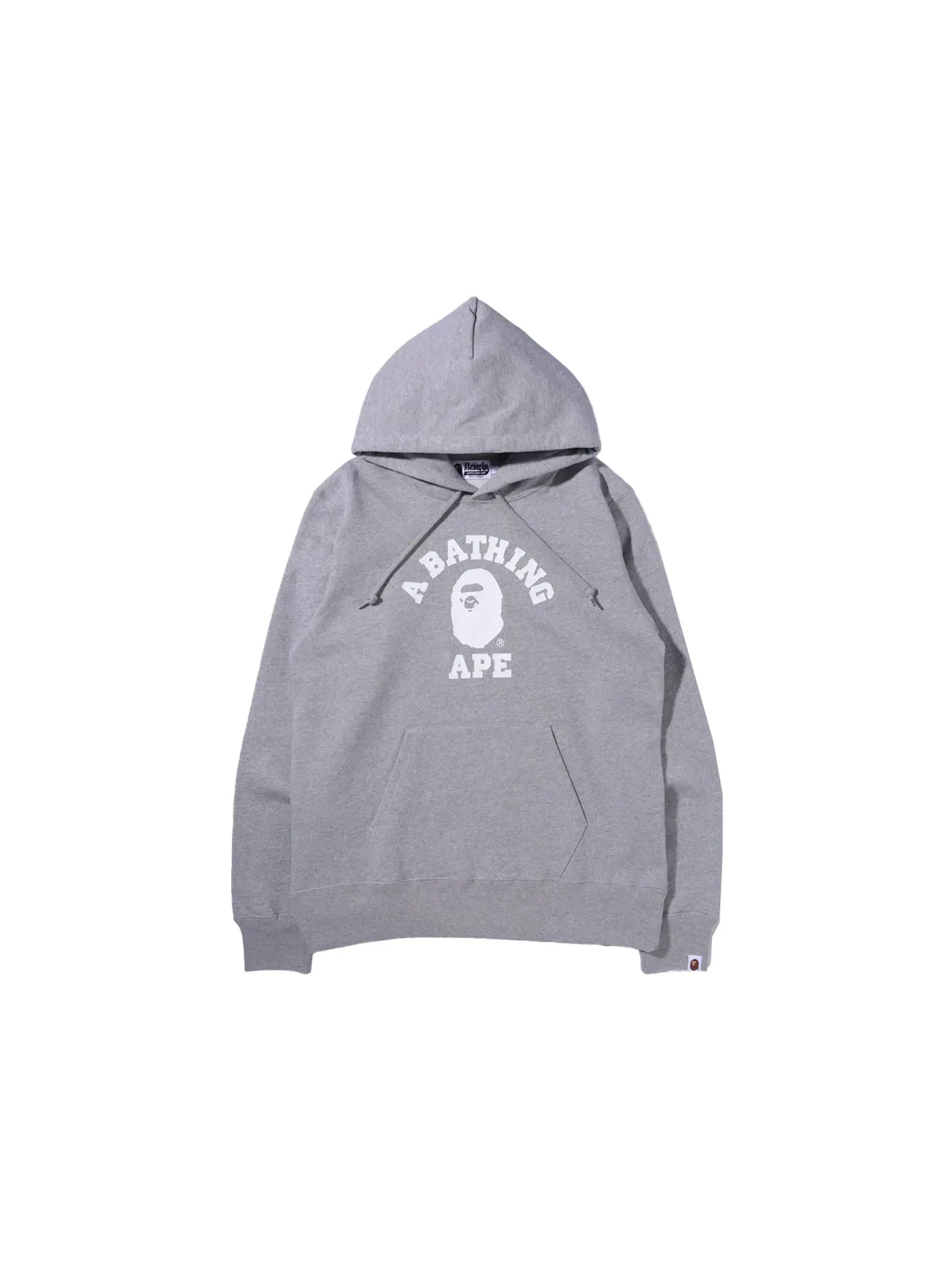 Мужской пуловер-худи с капюшоном BAPE — изображение 1 из 1, серый