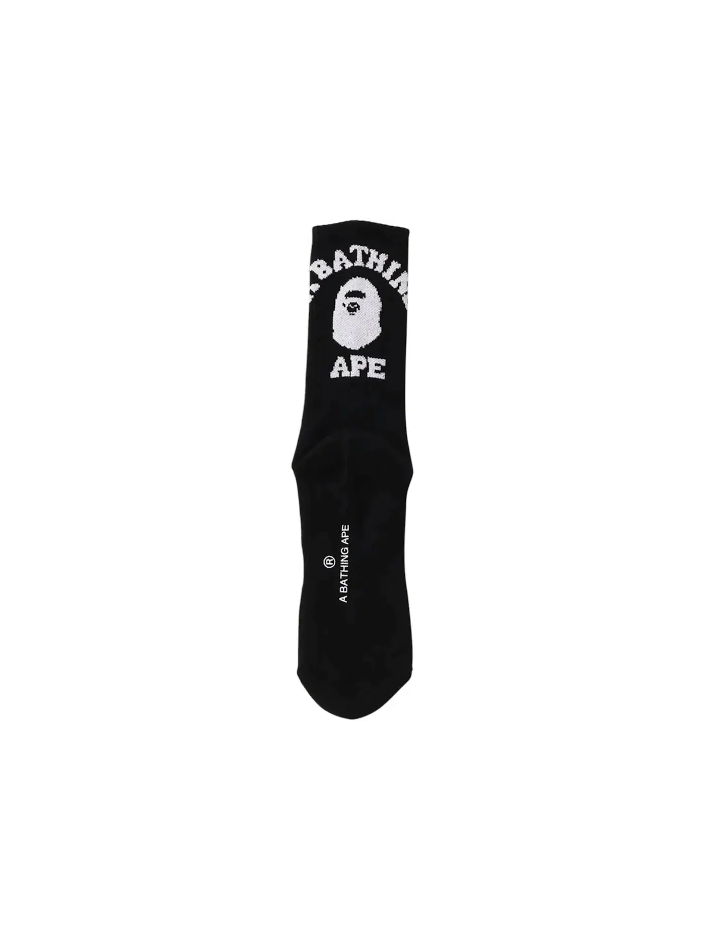 Мужские носки BAPE College Socks (FW25) — изображение 2 из 2, черный