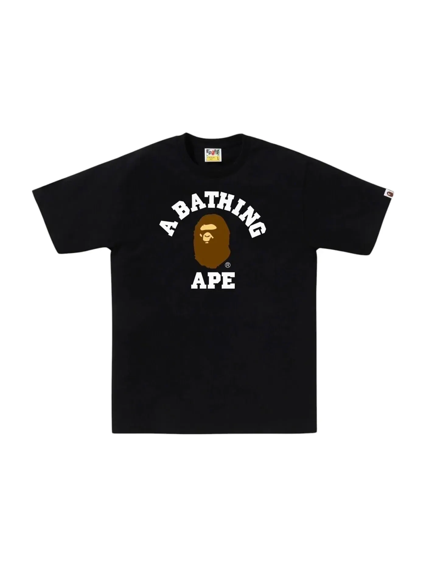 Мужская футболка с принтом BAPE College (SS25) Tee BAPE — изображение 1 из 1, черный