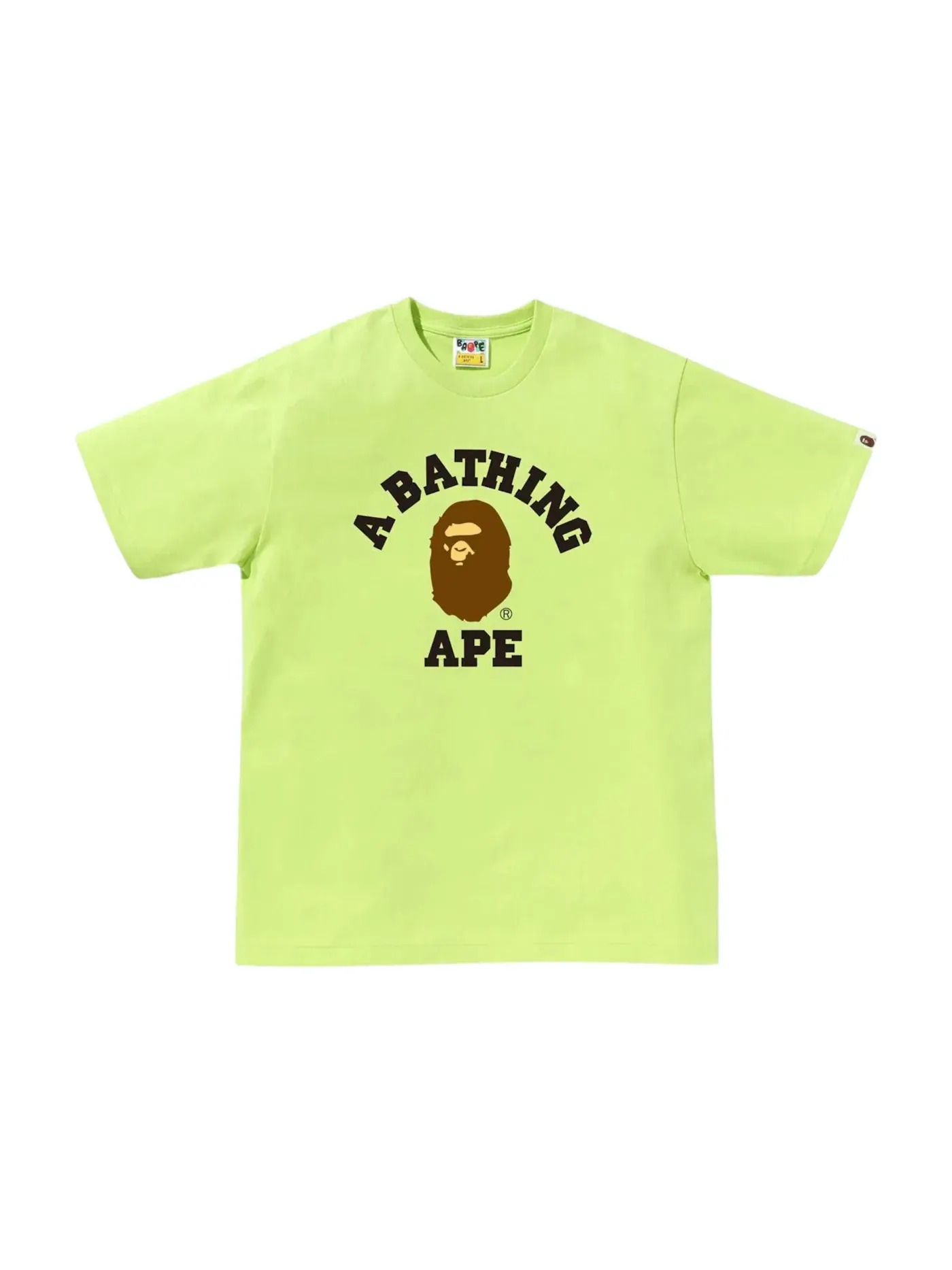 Мужская футболка с принтом BAPE Tee BAPE — изображение 1 из 1, зеленый