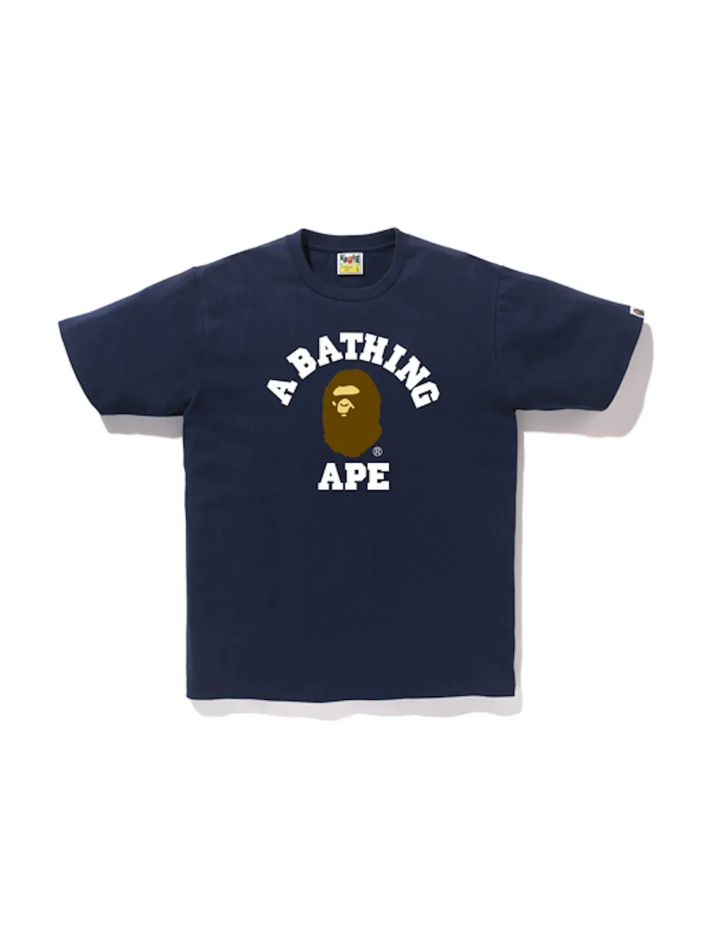 Мужская футболка с принтом BAPE Tee — изображение 1 из 1, темно-синий