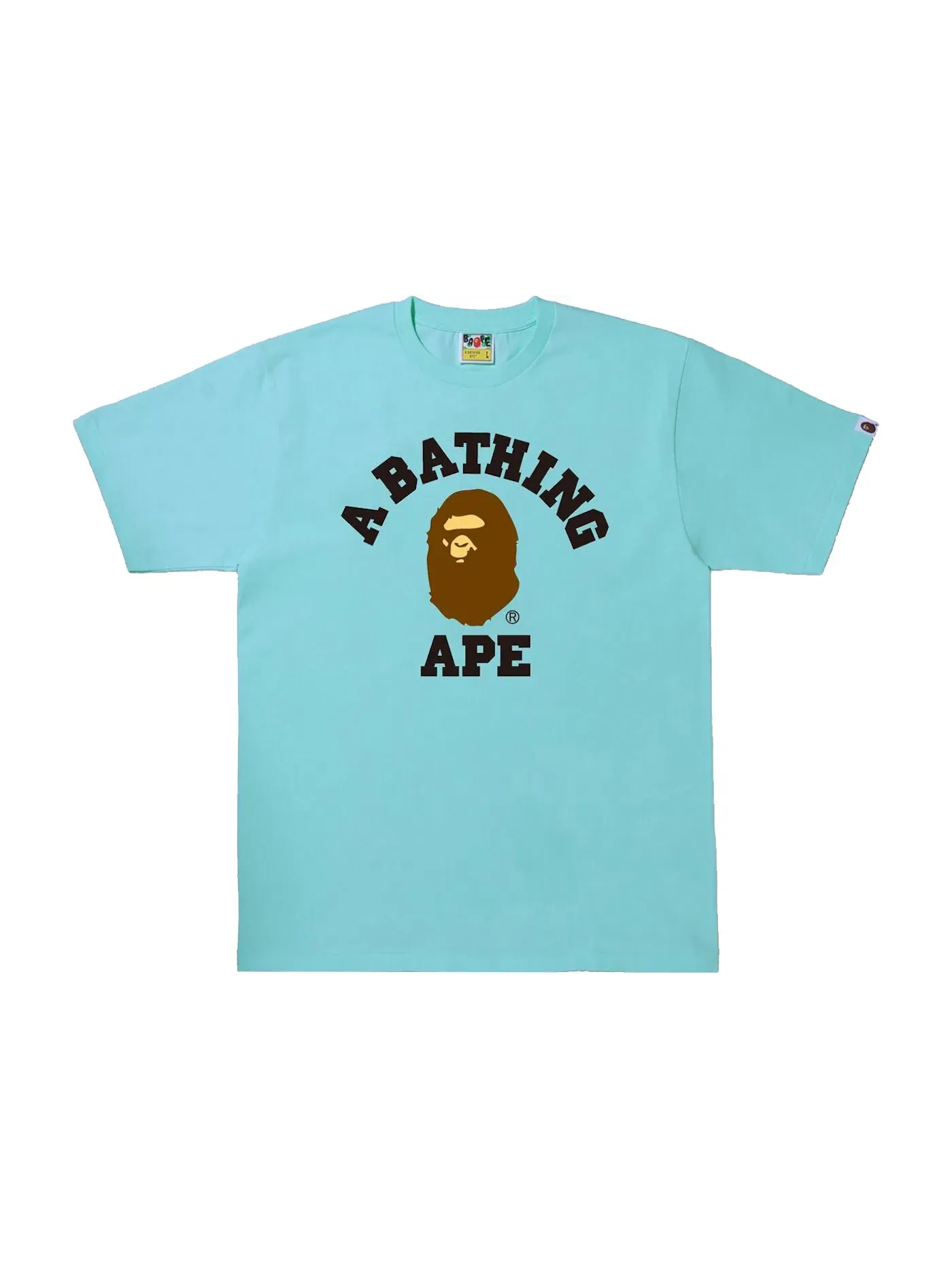 Мужская футболка с принтом BAPE College Tee BAPE, Sax — изображение 1 из 1