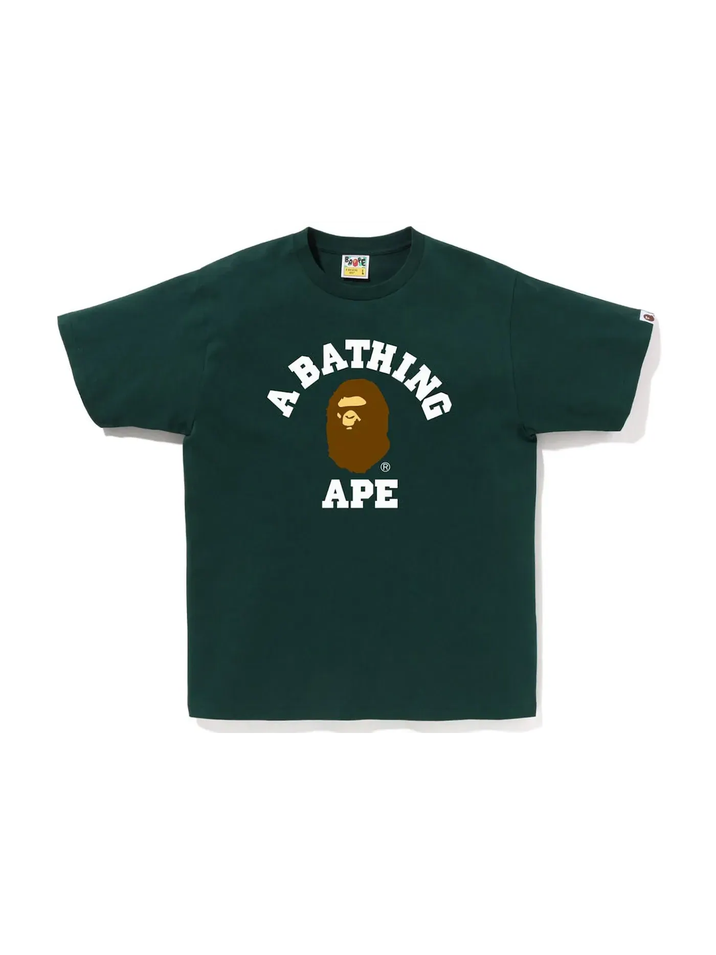 Мужская футболка с принтом BAPE Tee (SS23) — изображение 1 из 1, зеленый