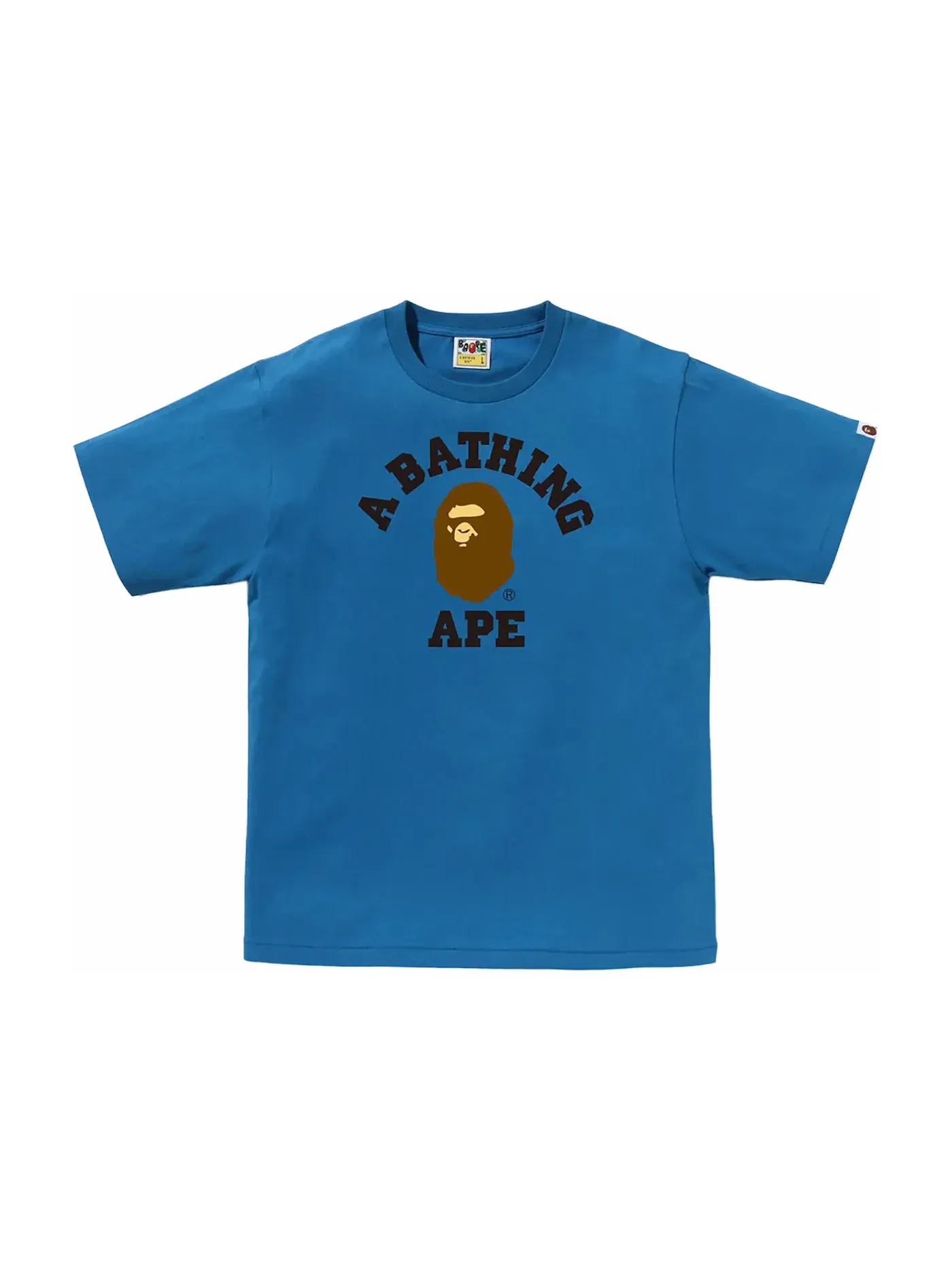 Мужская футболка с принтом BAPE College Tee (SS24) BAPE — изображение 1 из 1, синий