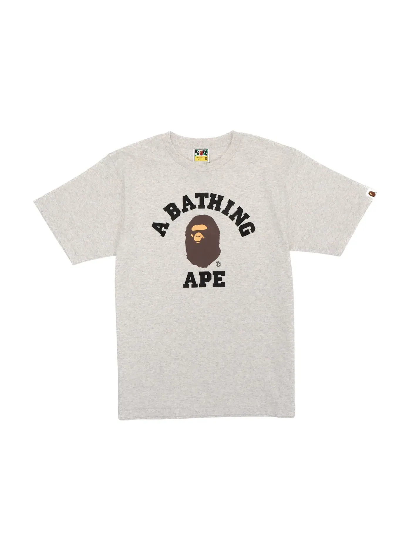 Мужская футболка с принтом Tee (SS24) BAPE — изображение 1 из 1, серый
