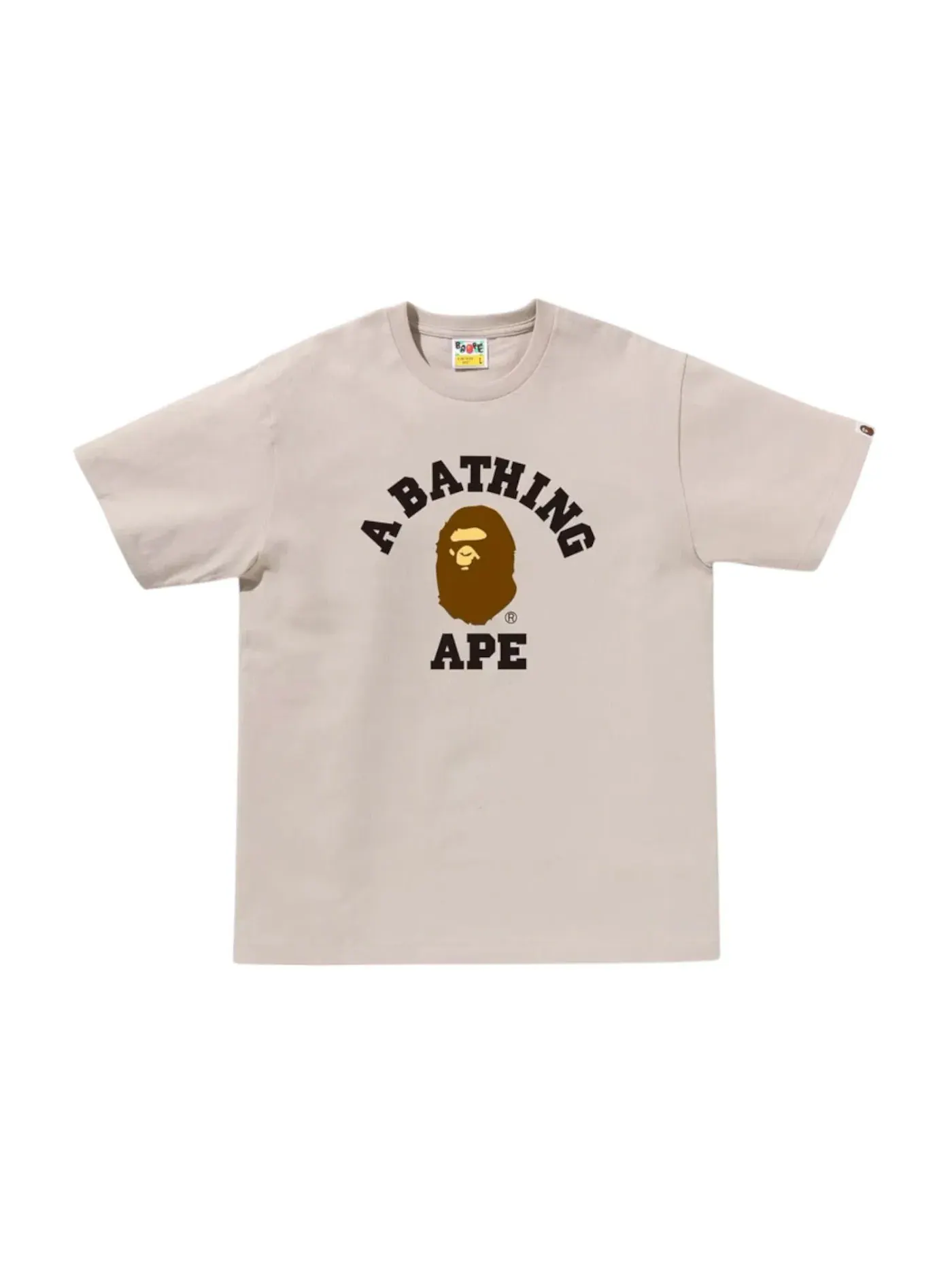 Мужская футболка с коротким рукавом BAPE Tee (SS25) — изображение 1 из 1, бежевый