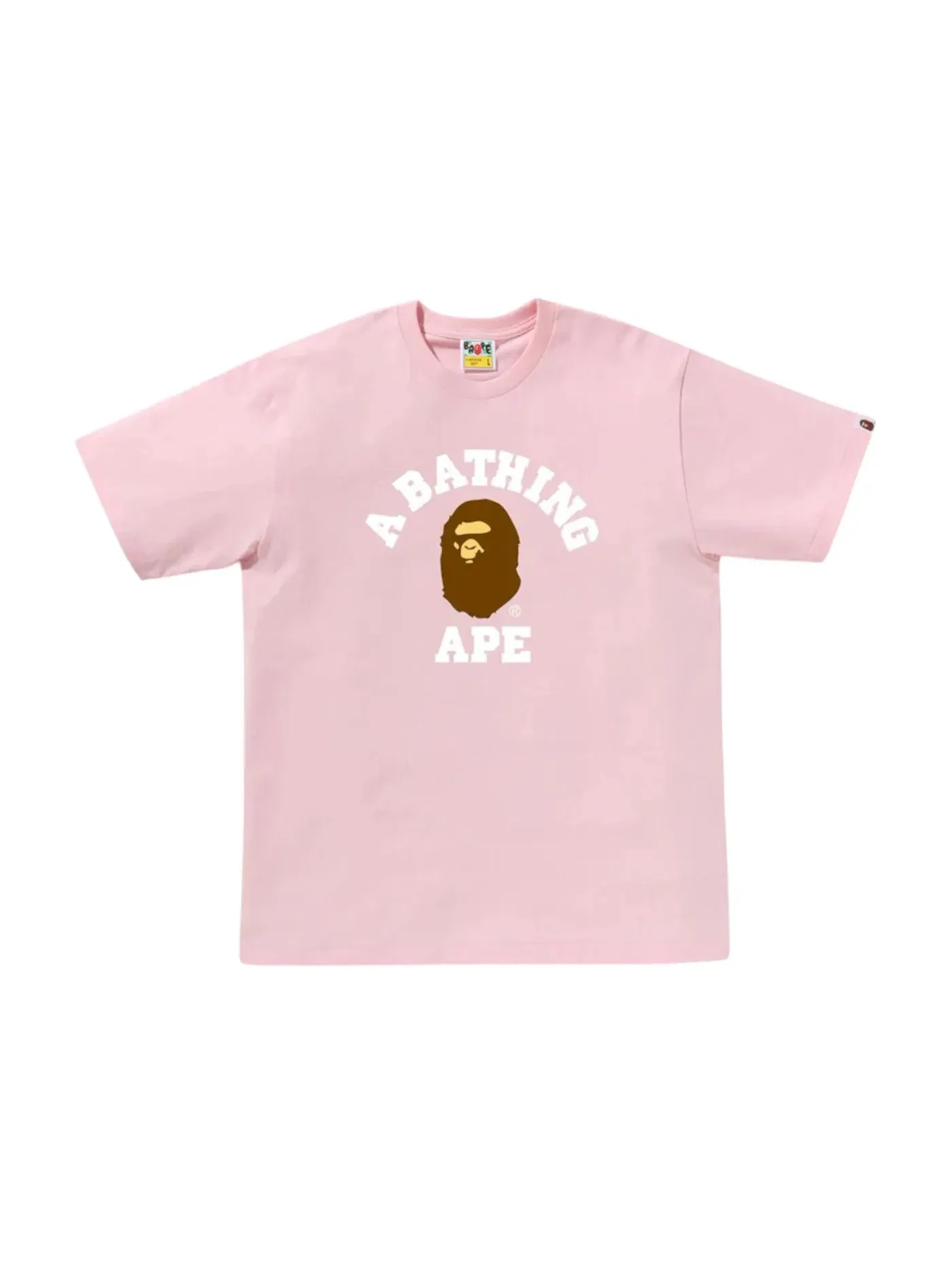 Мужская футболка с принтом BAPE Tee (SS25) — изображение 1 из 1, розовый
