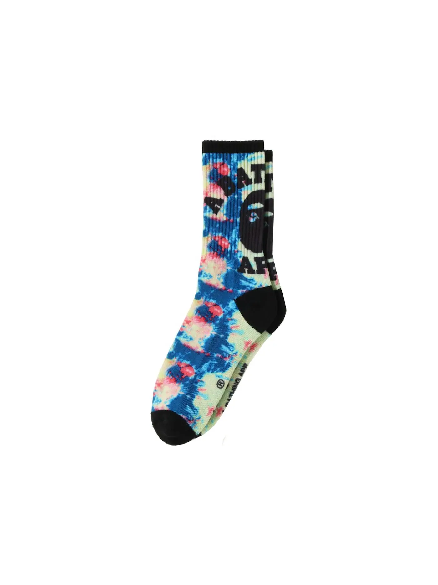 Детские носки с принтом BAPE College Tie Dye — изображение 1 из 2, мульти