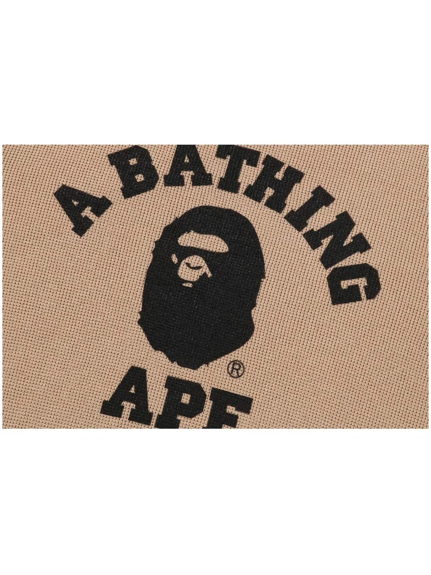 Мужской свитер с воротником-хомутом College Waffle BAPE — изображение 2 из 2, бежевый