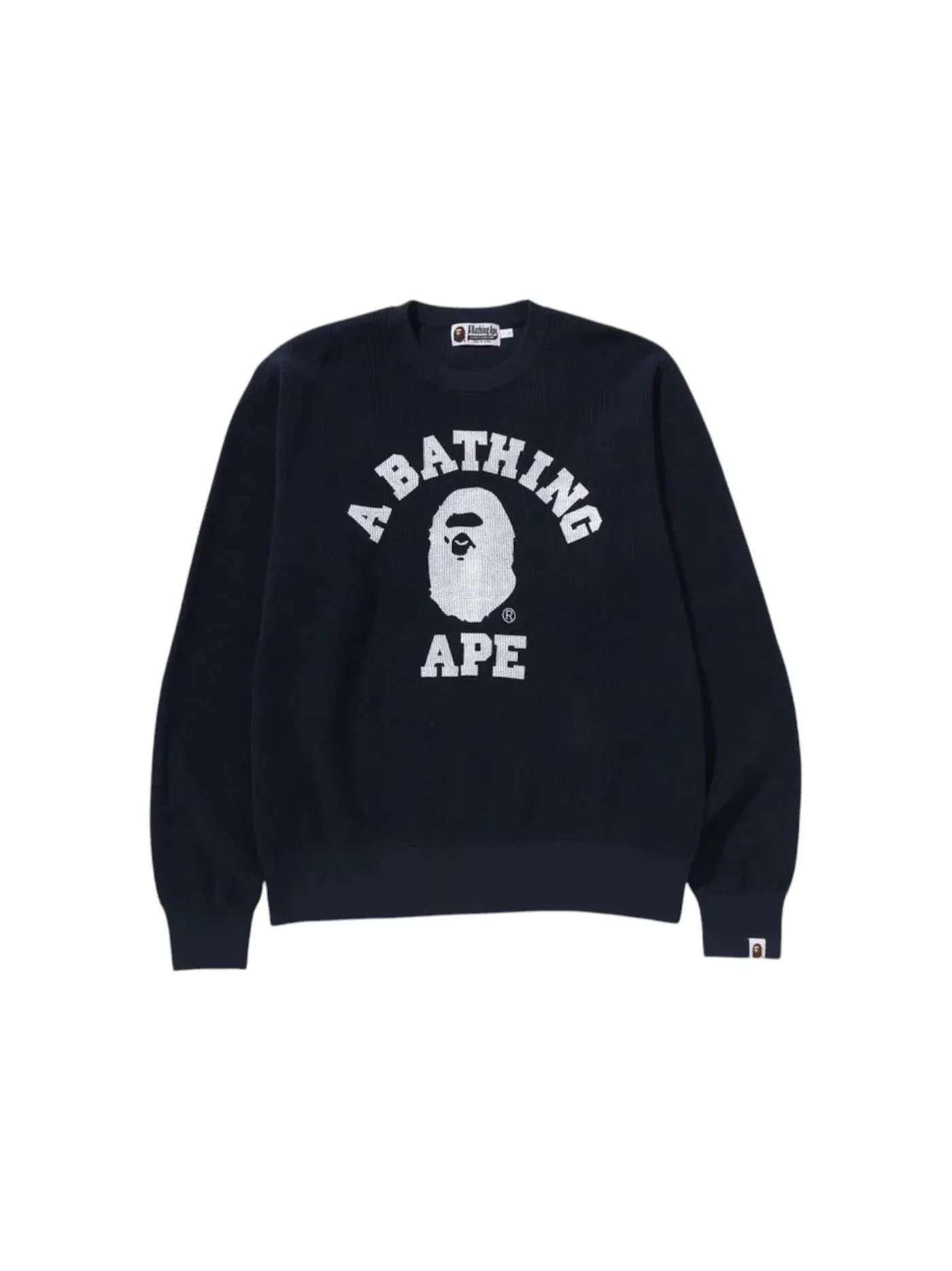 Мужской свитер с воротником-гольф BAPE Sweater Navy — изображение 1 из 1