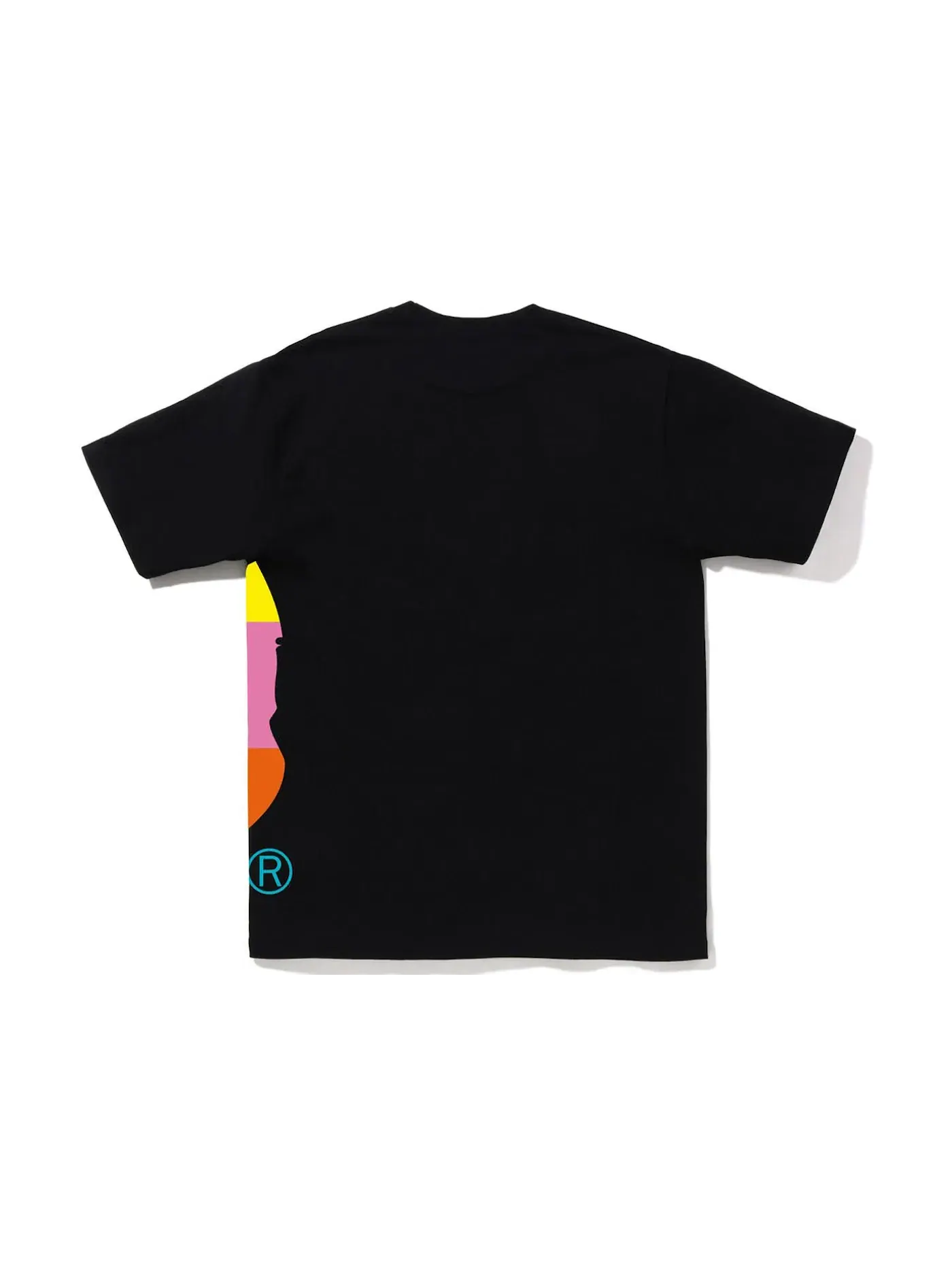 Мужская футболка с принтом BAPE Color Block Side Big Ape Head Tee BAPE — изображение 2 из 2, черный мульти