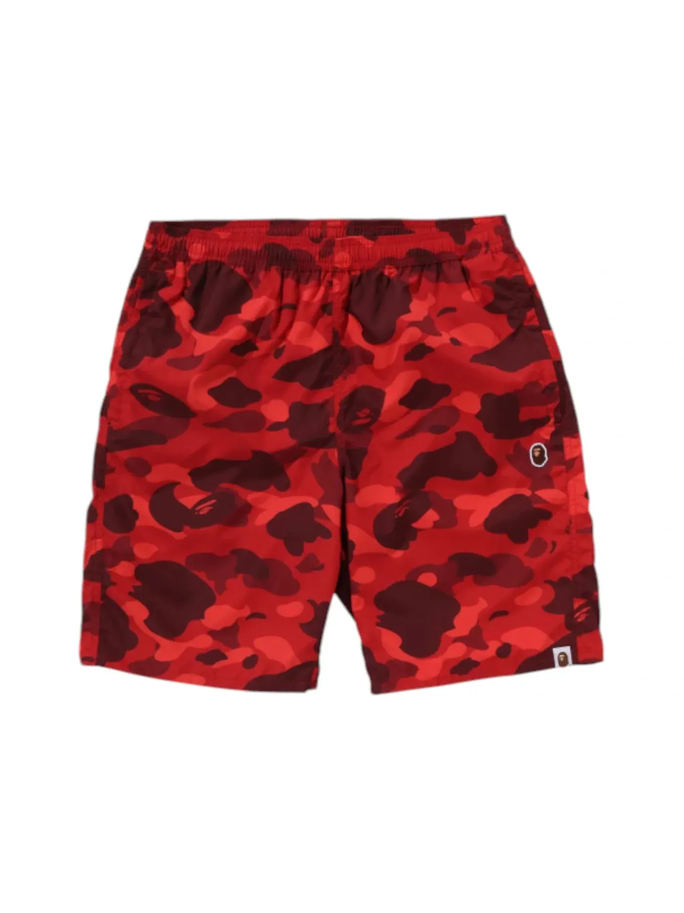 Мужские шорты с принтом BAPE Color Camo Ape Head One Point Beach Shorts BAPE — изображение 1 из 2, яркий красный