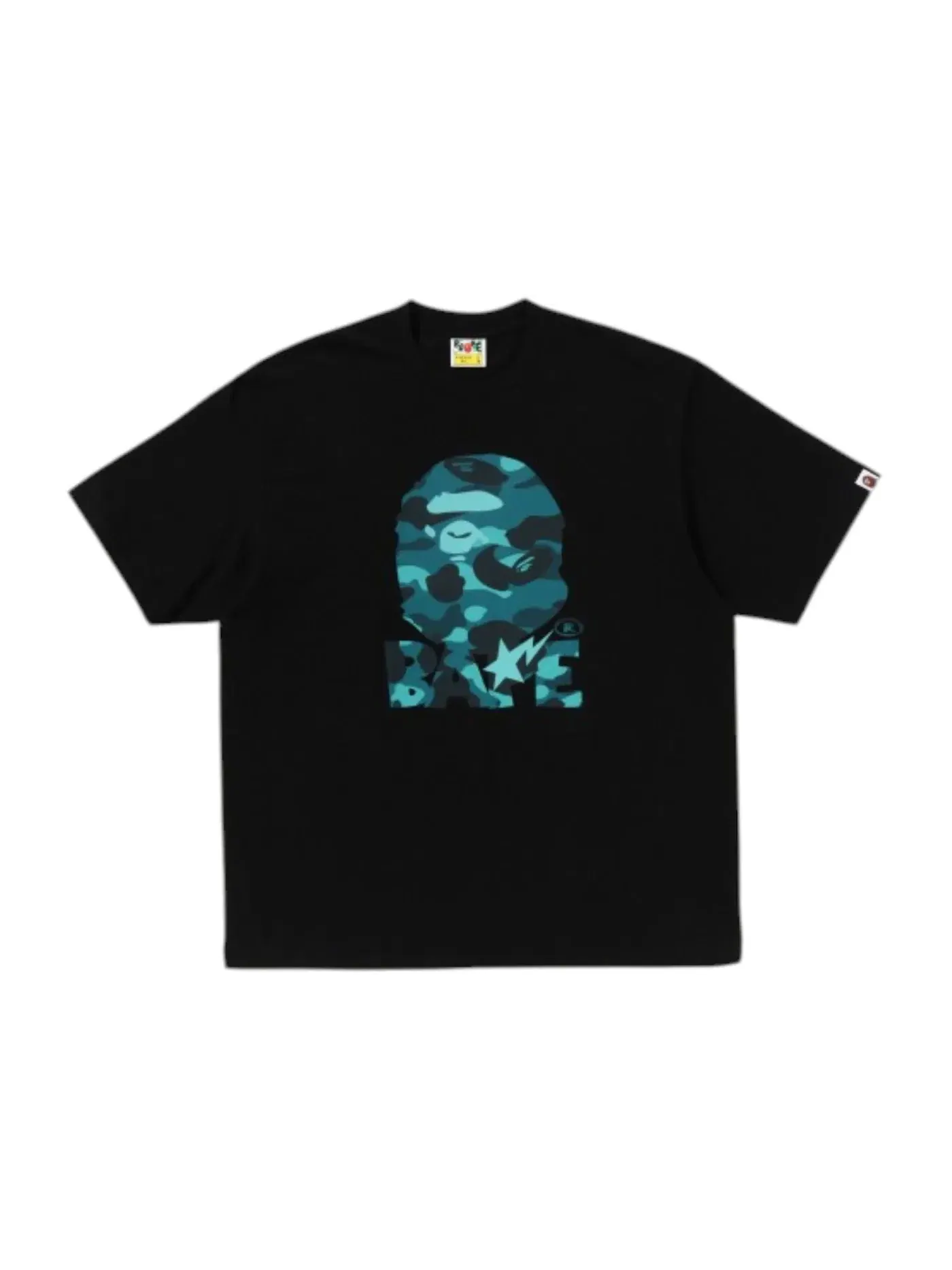 Мужская футболка с принтом BAPE Color Camo Ape Head Relaxed Fit T-shirt — изображение 1 из 2, черный