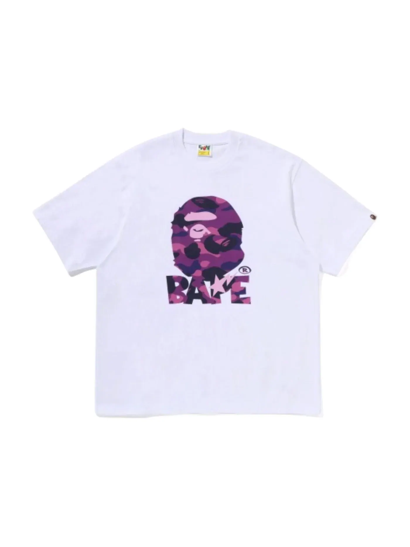 Мужская футболка свободного кроя с принтом BAPE Color Camo Ape Head Relaxed Fit T-shirt BAPE — изображение 1 из 2, белый
