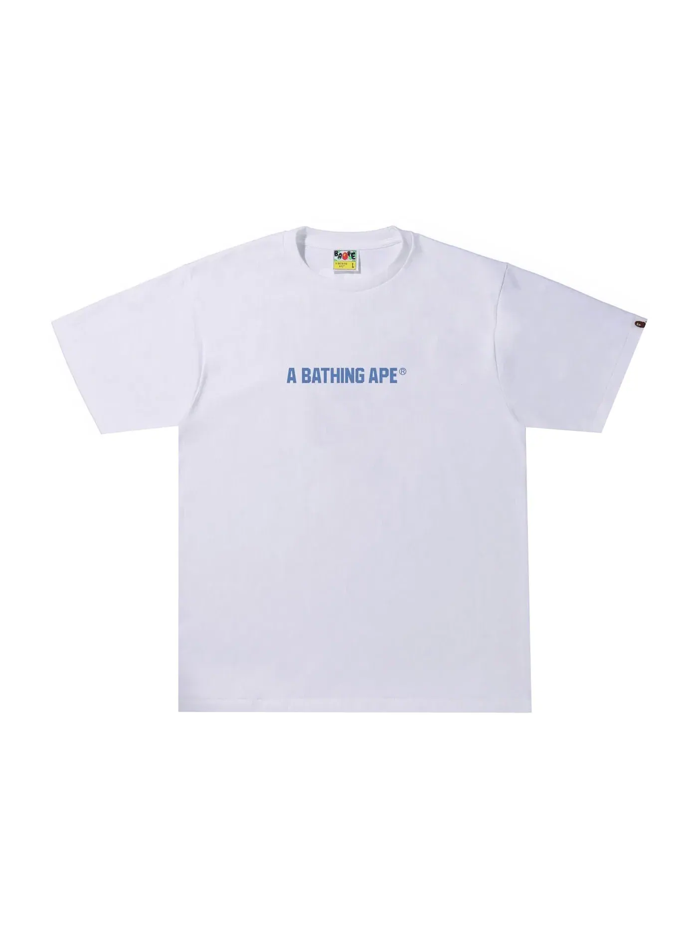 Мужская футболка с принтом BAPE Busy Works Tee BAPE — изображение 1 из 2, белый/темно-синий