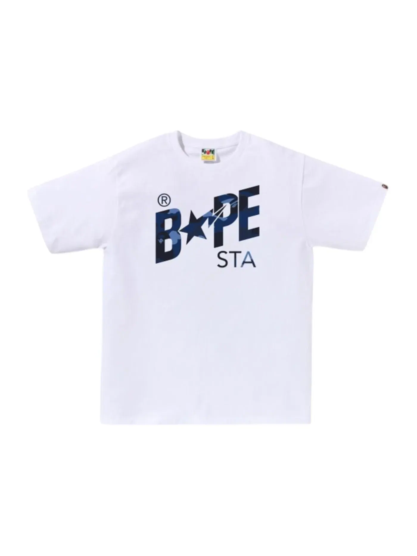 Мужская футболка с принтом BAPE Sta Logo Tee BAPE — изображение 1 из 1, белый