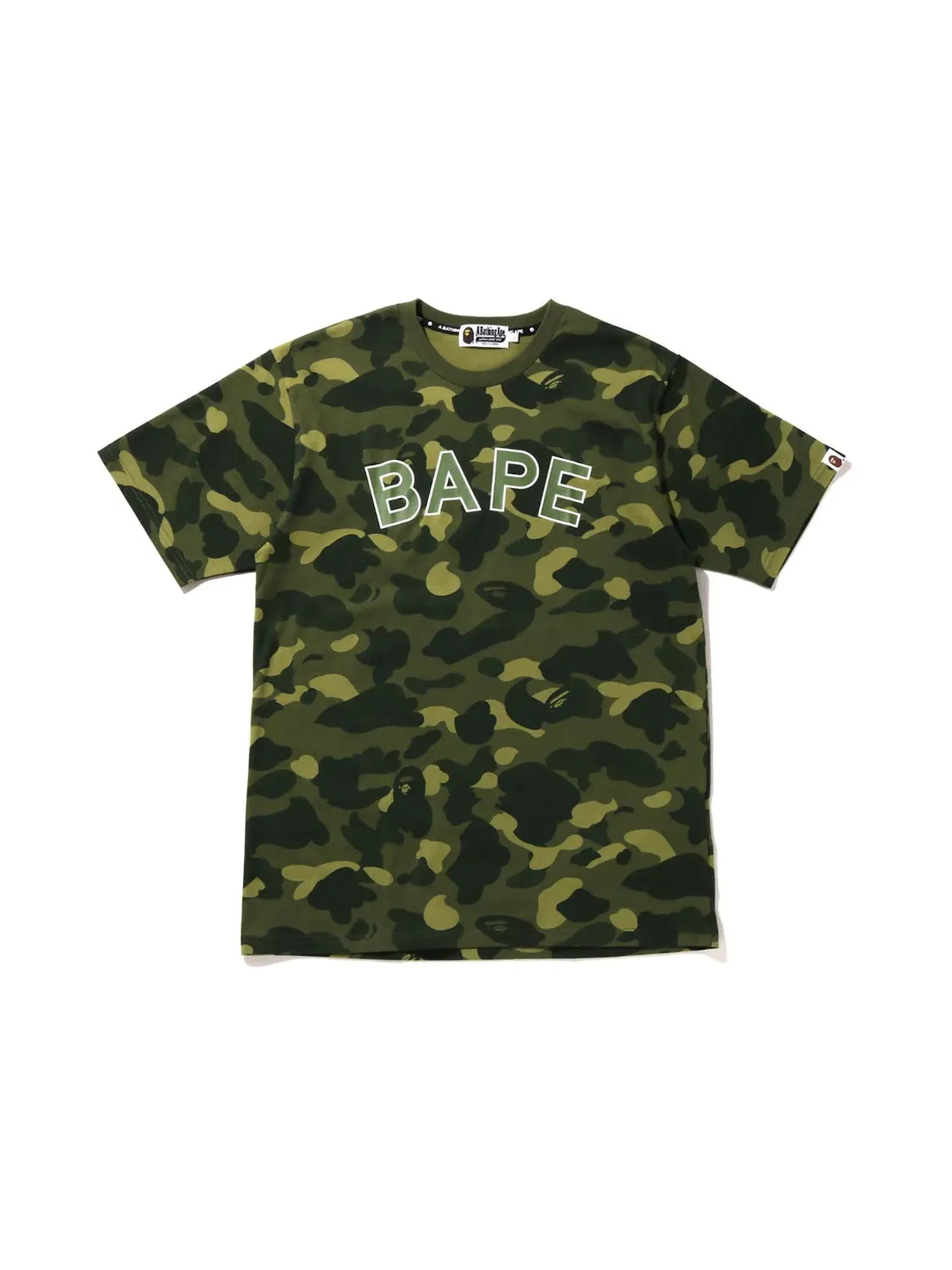 Мужская футболка с камуфляжным принтом BAPE Tee (FW22) BAPE — изображение 1 из 1, зеленый