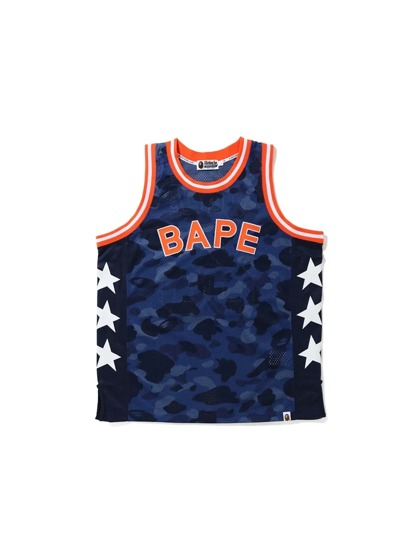 Мужская джерси BAPE Color Camo Basketball Tank Top BAPE — изображение 1 из 2, темно-синий