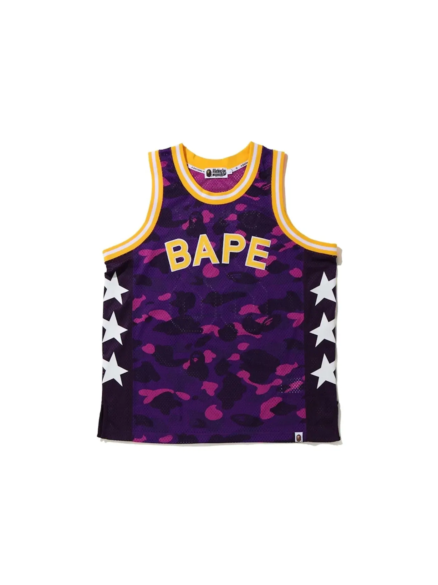 Мужская джерси без рукавов BAPE Color Camo Basketball Tank Top — изображение 1 из 2, фиолетовый