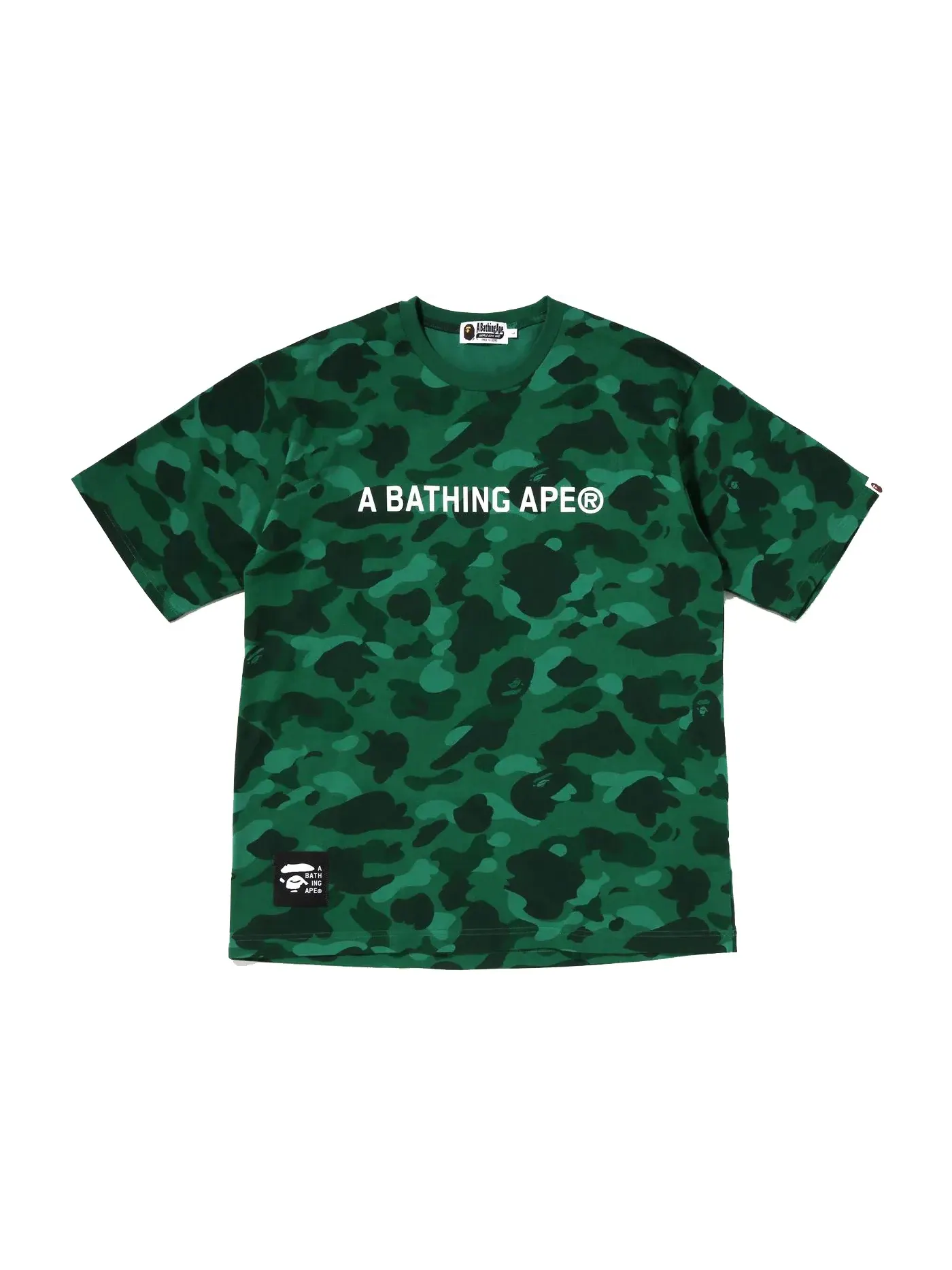 Мужская футболка свободного кроя с принтом BAPE Color Camo Bathing Ape Relaxed Fit Tee — изображение 1 из 3, зеленый