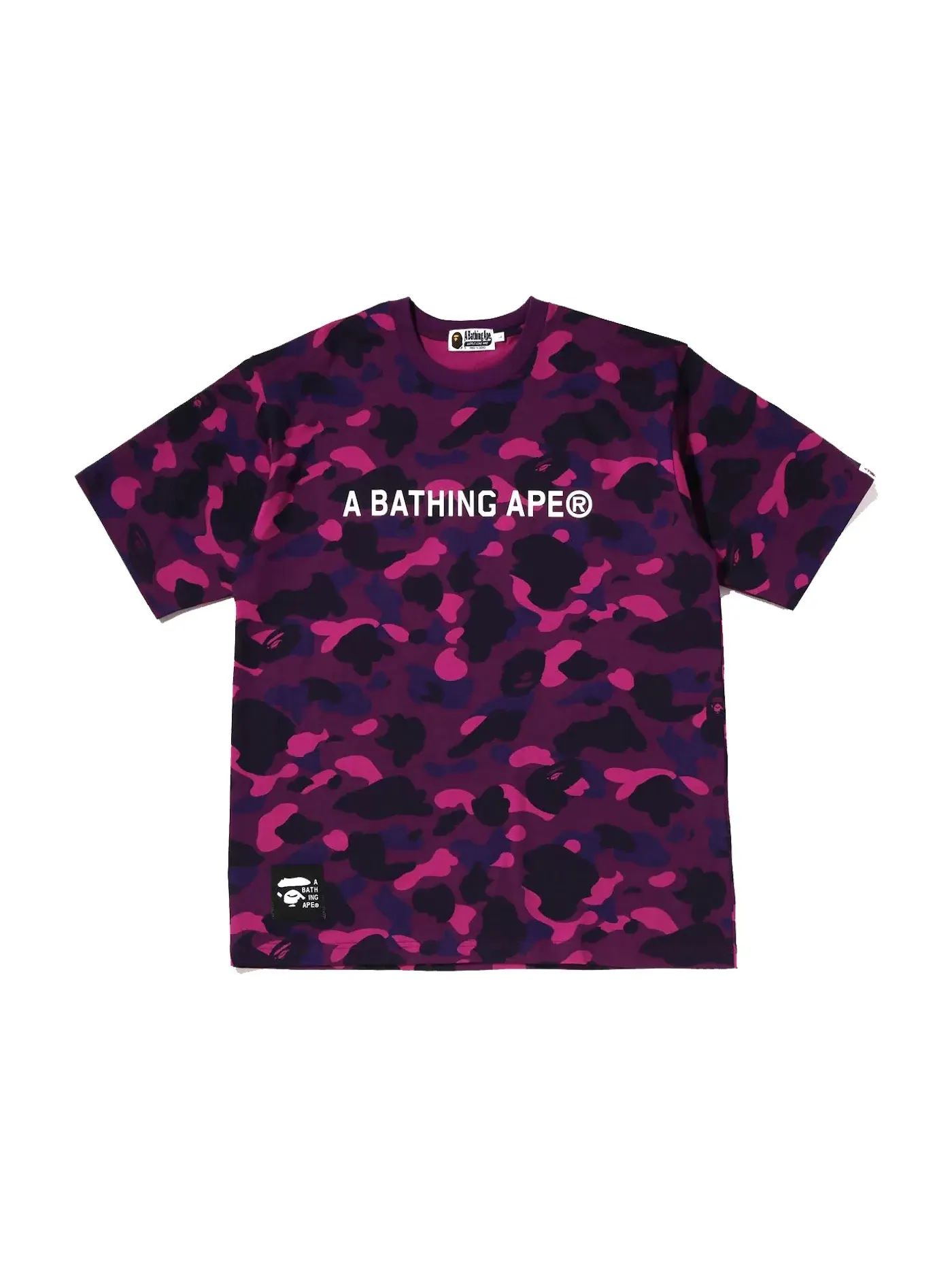 Мужская футболка свободного кроя с принтом BAPE Color Camo Bathing Ape Relaxed Fit Tee BAPE — изображение 1 из 3, фиолетовый