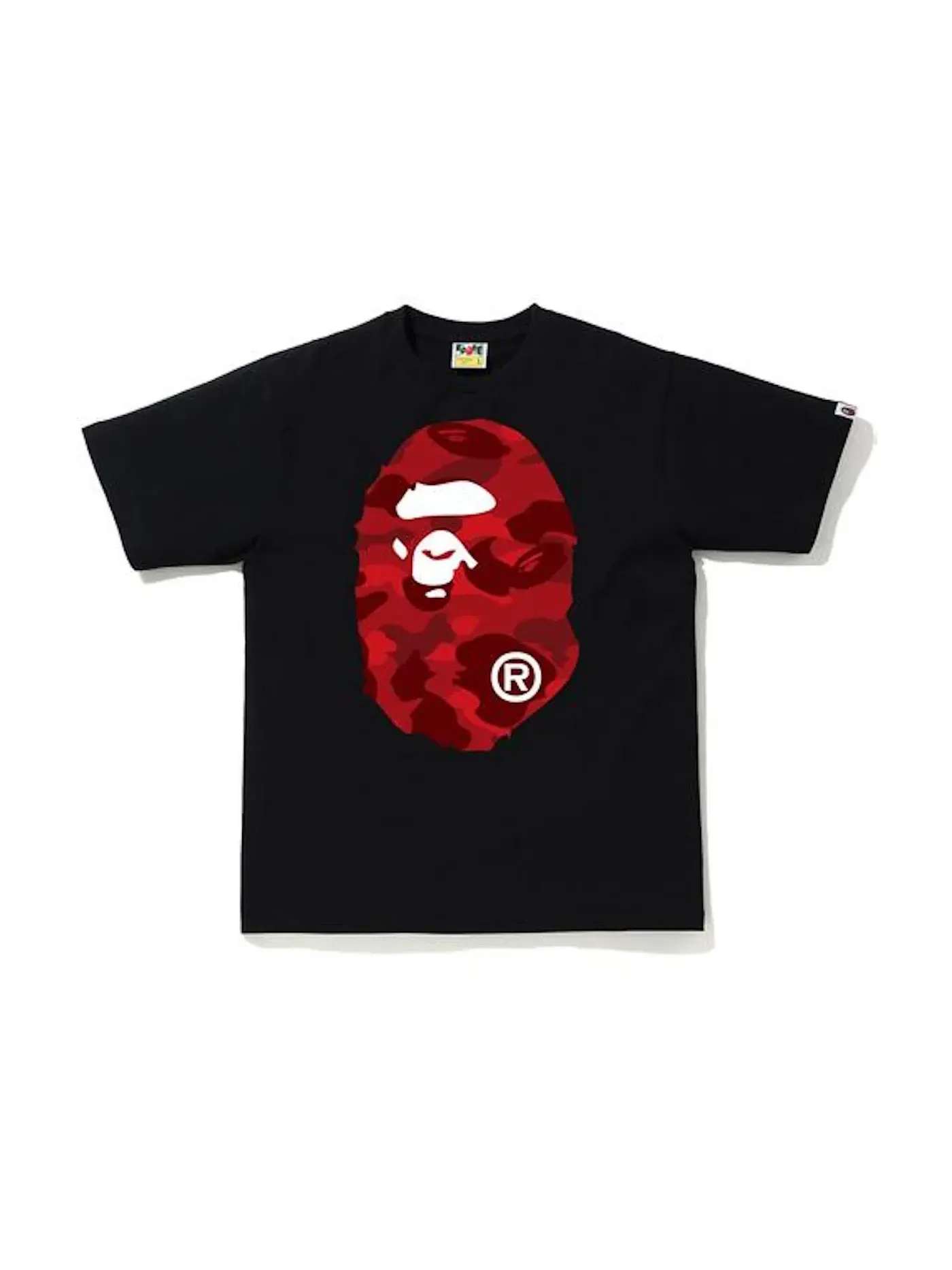 Мужская футболка с принтом Tee BAPE — изображение 1 из 2, черный/красный