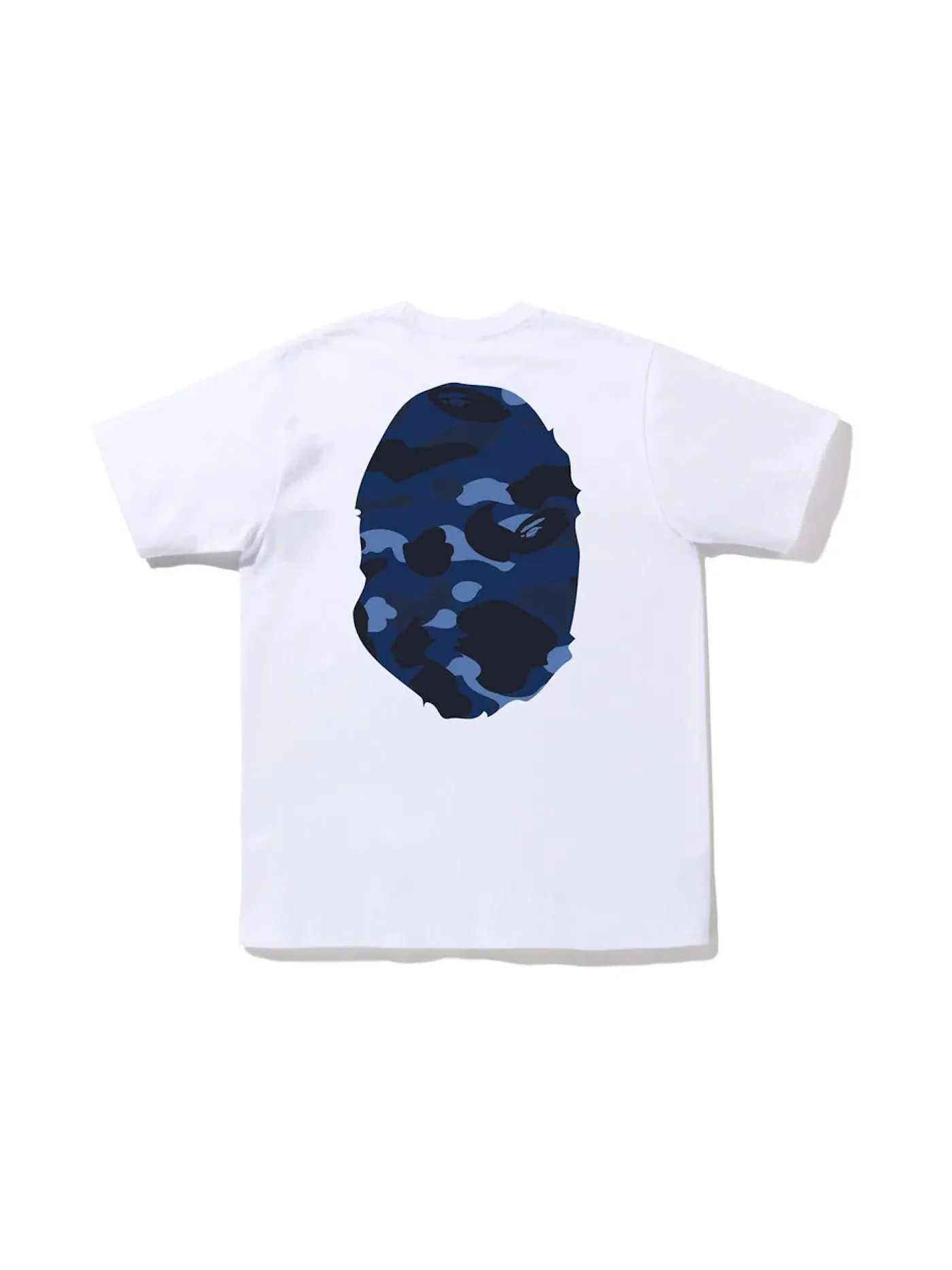 Мужская футболка с принтом BAPE Color Camo Big Ape Head Tee BAPE — изображение 2 из 2, белый синий